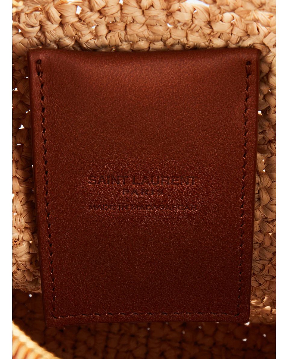 Saint Laurent Paris o1bcso1str0326 Size: OS/Round Raffia Bag in Natural/Beige Size ONE SIZE - 5 Thumbnail