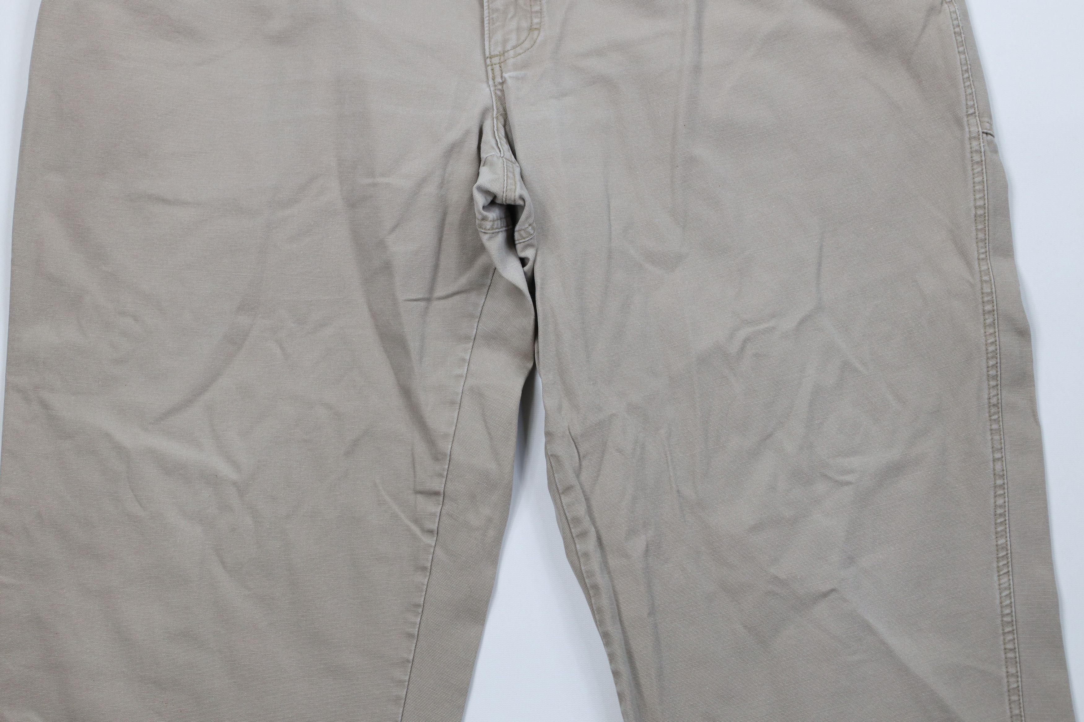Woolrich Woolen Mills Vintage 90s Woolrich Canvas Wide Leg Pants Beige Cotton Size US 40 / EU 56 - 3 Thumbnail