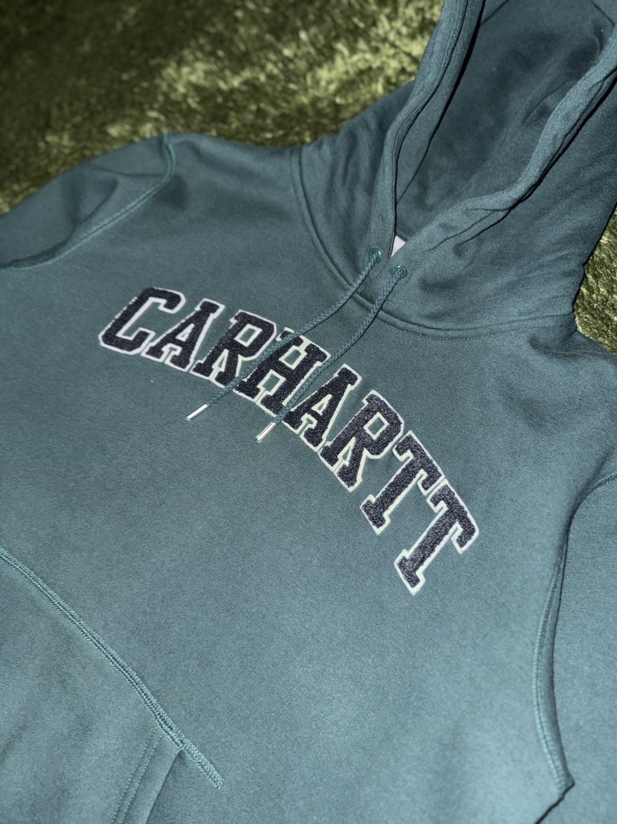 Carhartt Wip [L] Carhartt WIP Arch Fleece Logo Hoodie Green Size US L / EU 52-54 / 3 - 2 Thumbnail