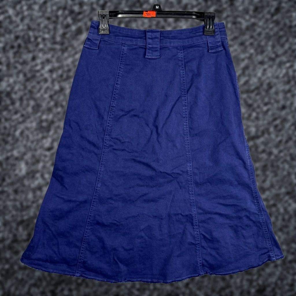 Denime Wash Lab Denim Skirt Women's 27 Blue Frayed Pockets A-Line Size 27" / US 4 / IT 40 - 1 Thumbnail