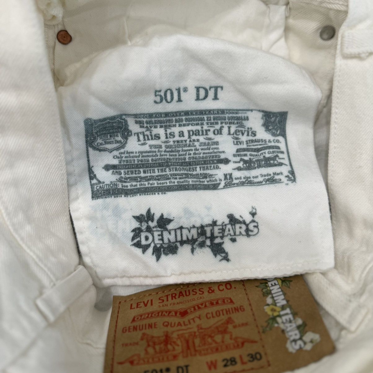 DENIM TEARS Denim Tears x Levi’s Cotton Wreath Jean White Size US 28 / EU 44 - 5 Thumbnail