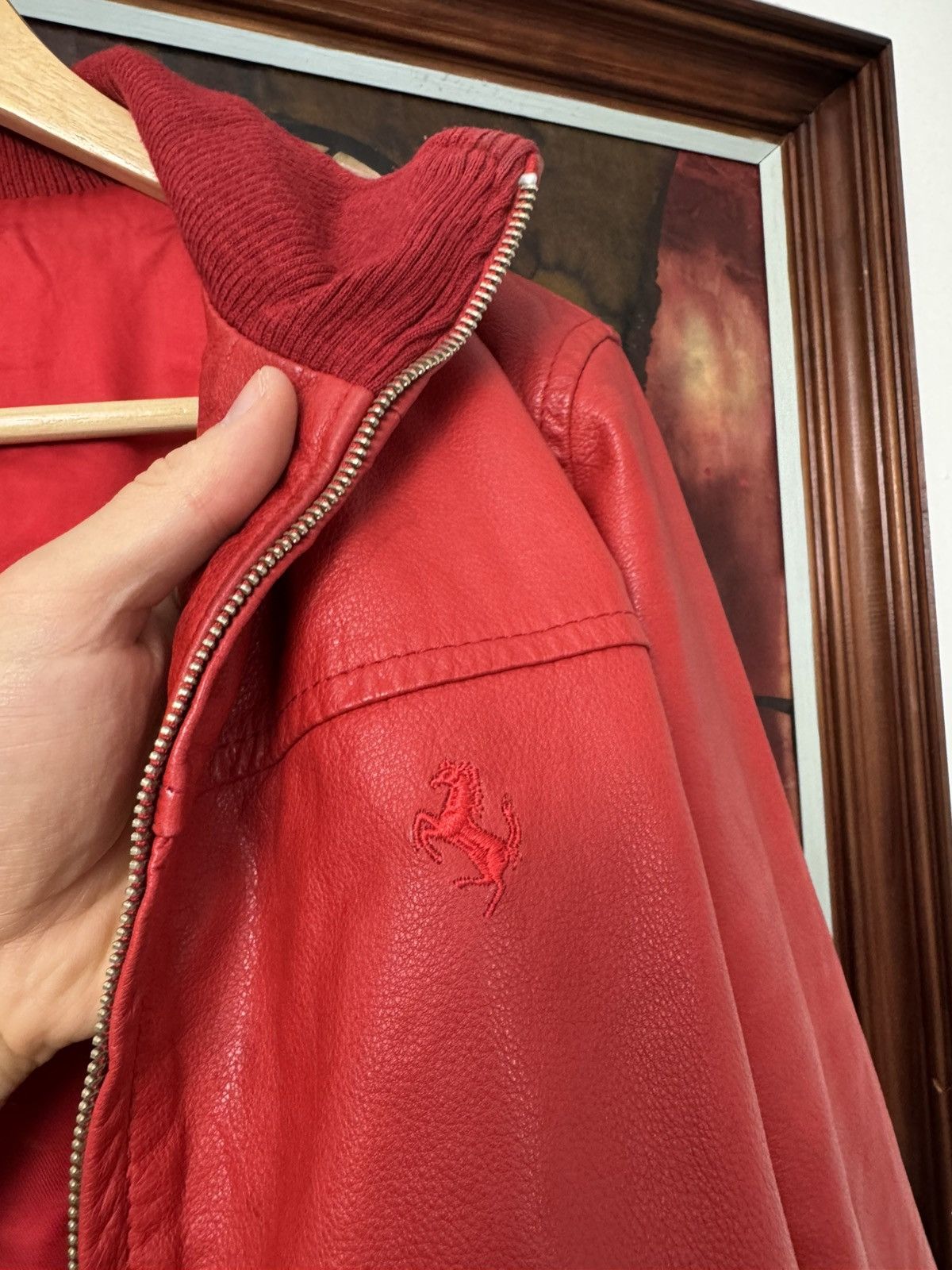 Ferrari Rare Vintage Ferrari Leather Jacket Y2k Hype Racing Formula1 Size US S / EU 44-46 / 1 - 8 Thumbnail