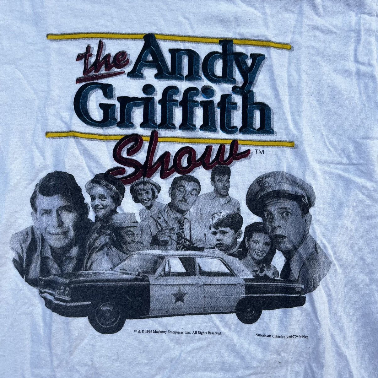 Vintage VTG Andy Griffith Show Shirt M AllSport 1999 White Y2K Size US M / EU 48-50 / 2 - 2 Thumbnail