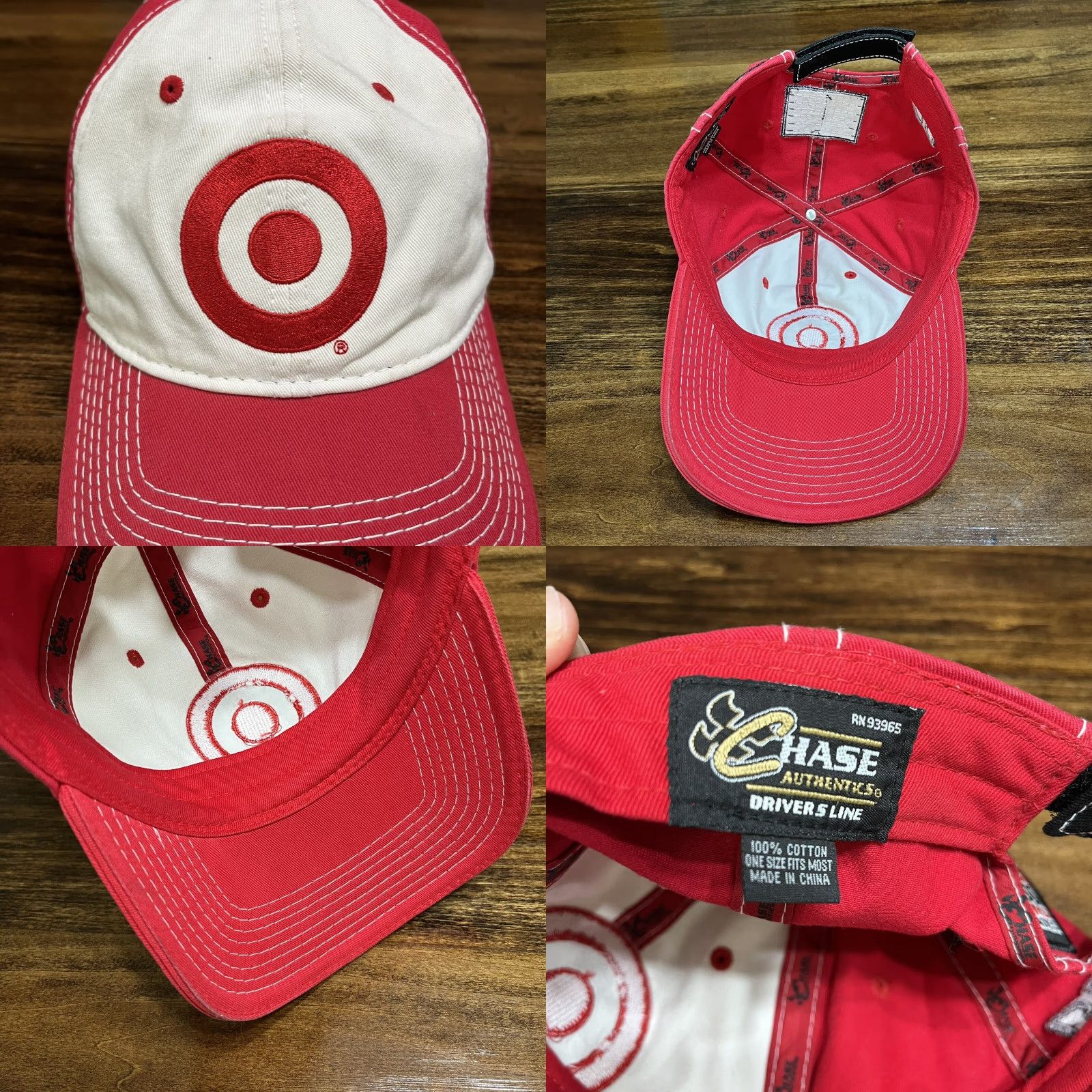 Chase Authentics Chase Authentics Target Racing Hat Cap Chip Ganassi Felix Sabates #41 Strap Back Baseball Cap Mens White USA, Vintage? No Size ONE SIZE - 8 Thumbnail