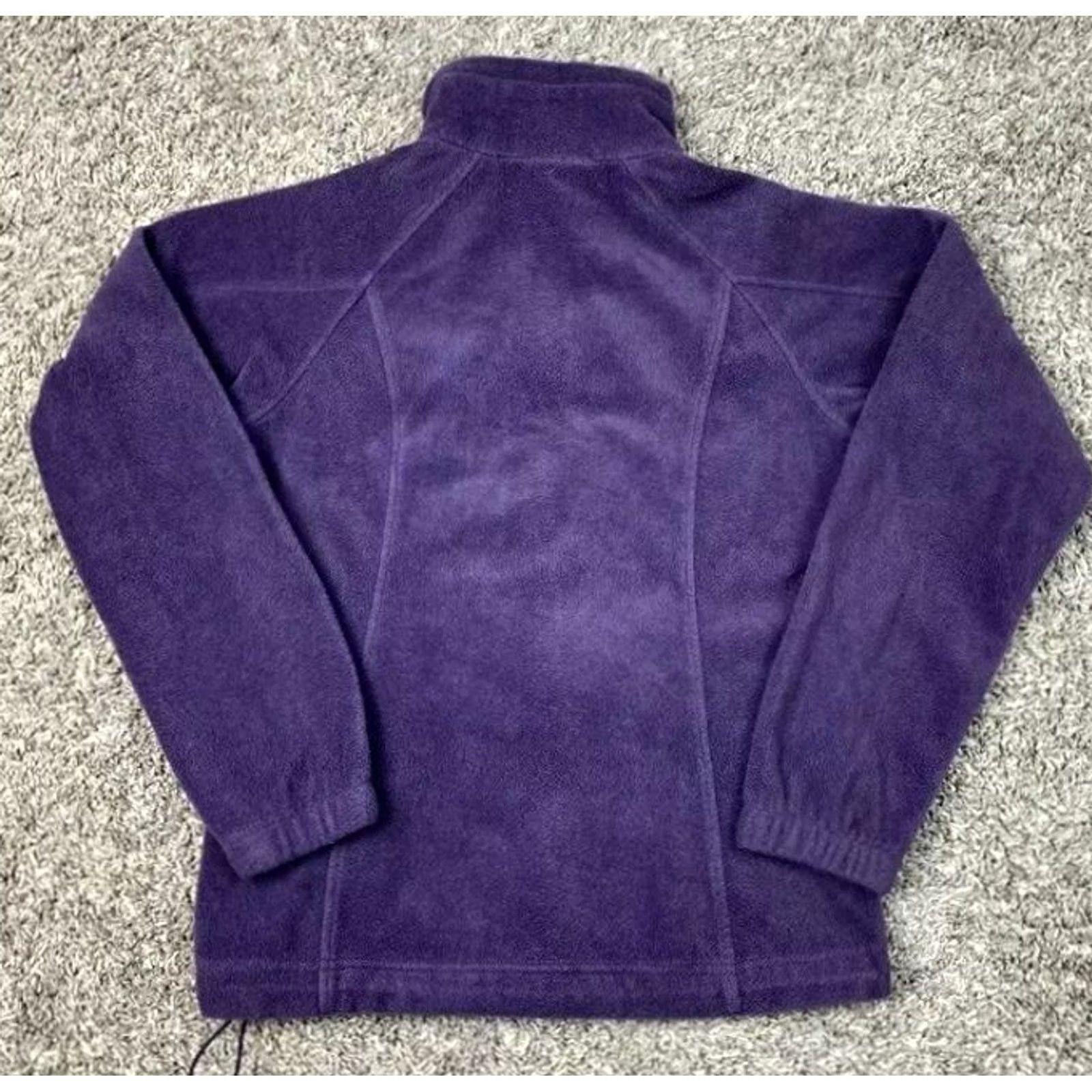 Logo 7 Columbia Fleece Jacket Womens XS Purple Full Zip Warm Pockets Embroidered Logo Size XS / US 0-2 / IT 36-38 - 3 Thumbnail