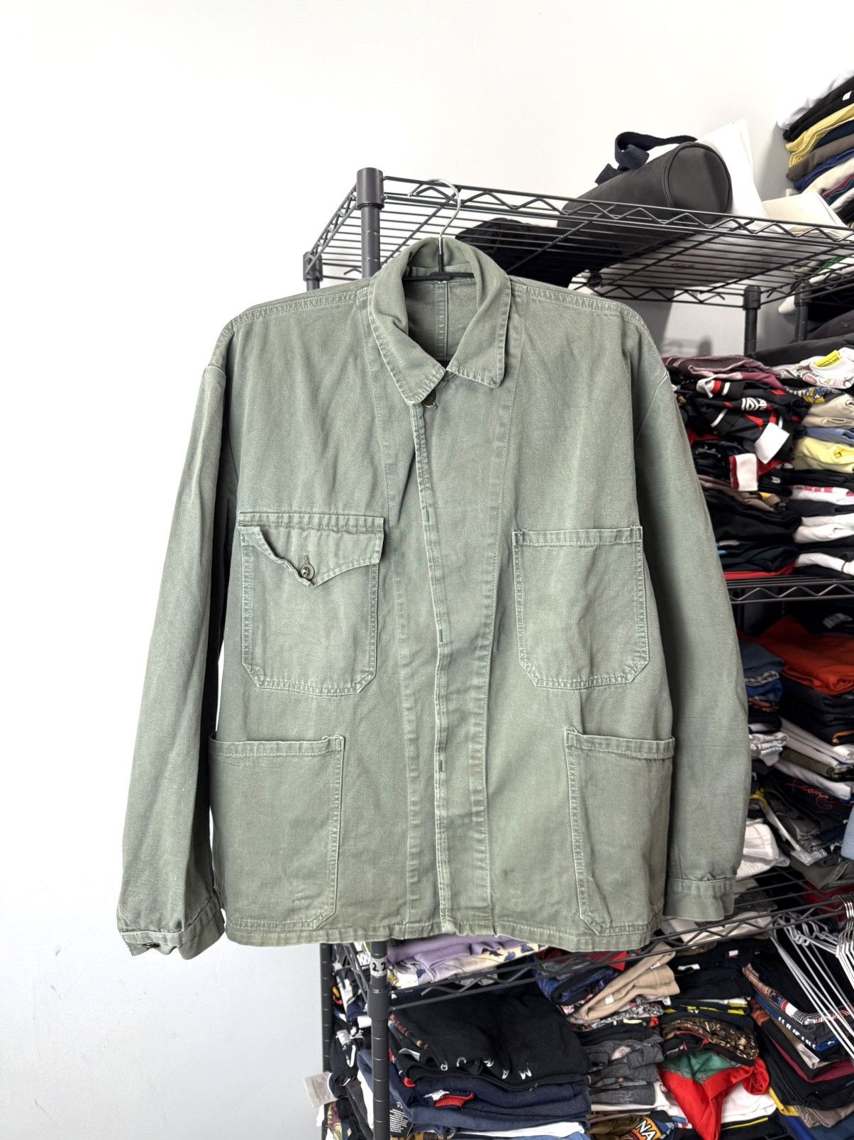 Vintage Rare! 70’s Vintage France Work Jacket Military Size US L / EU 52-54 / 3 - 1 Thumbnail
