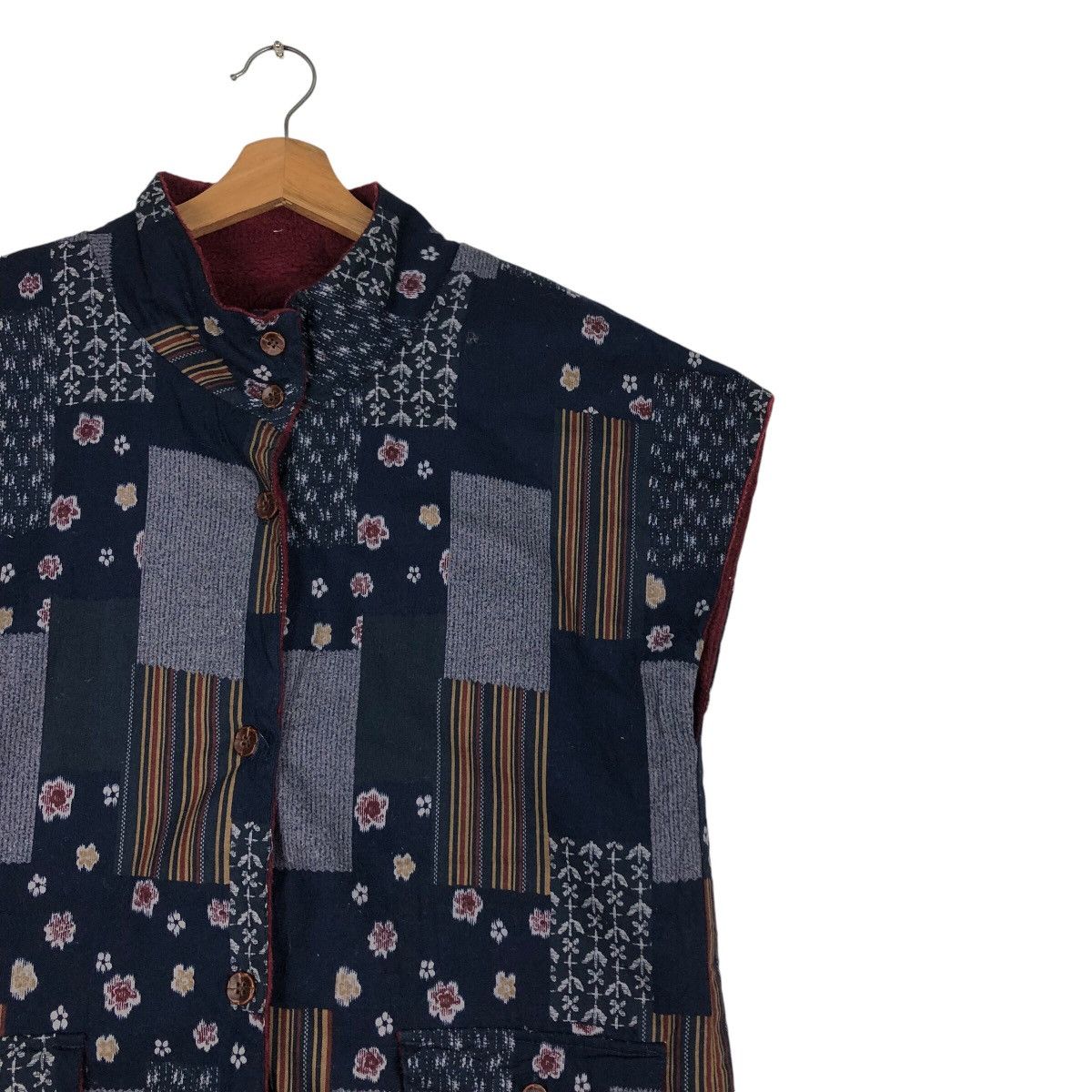 Japanese Brand × Vintage 📌Vintage Renge Vest Traditional Japan Design Native Aztec Size US L / EU 52-54 / 3 - 7 Thumbnail