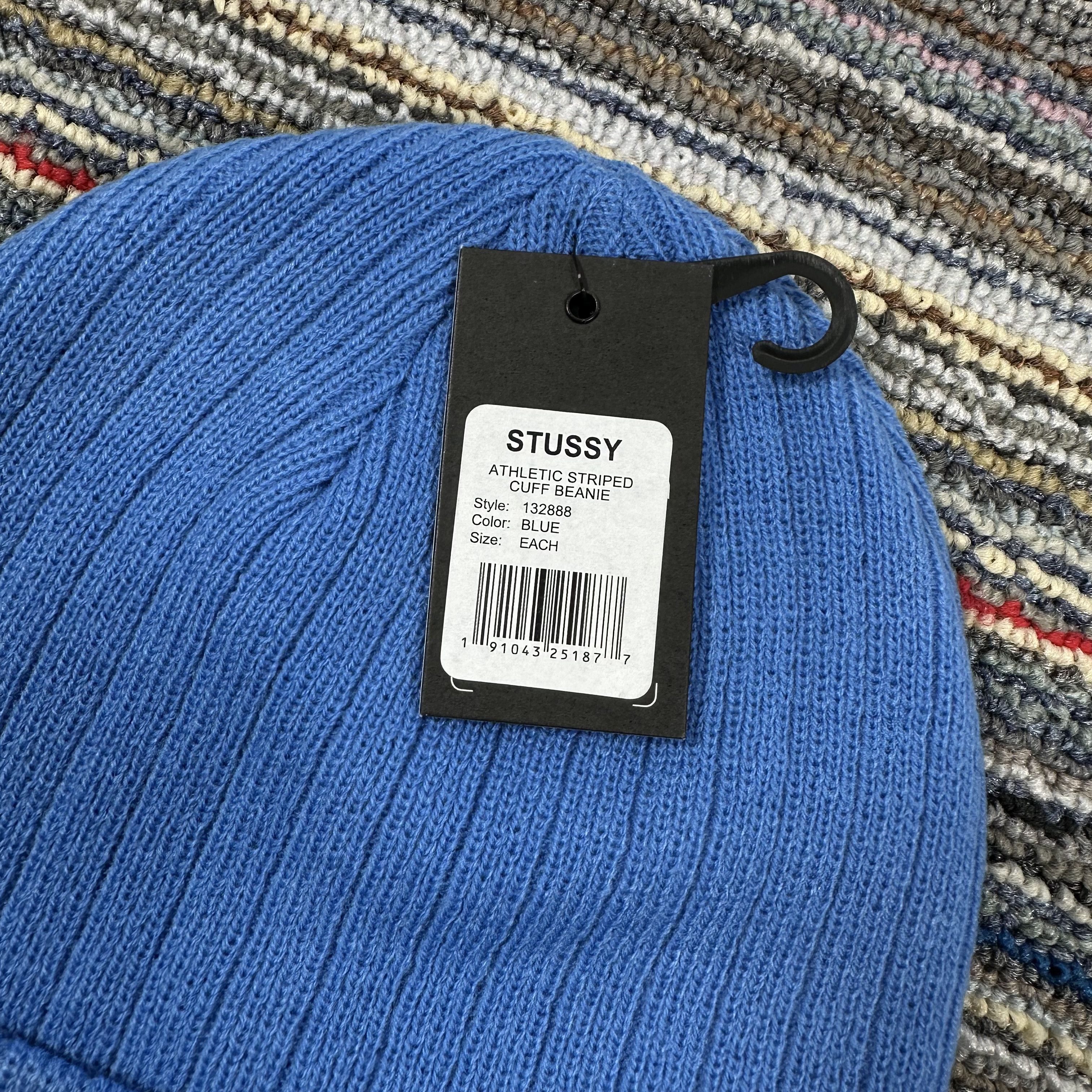 Stussy STUSSY STRIPED CUFF BEANIE HAT / BLUE Size ONE SIZE - 5 Thumbnail
