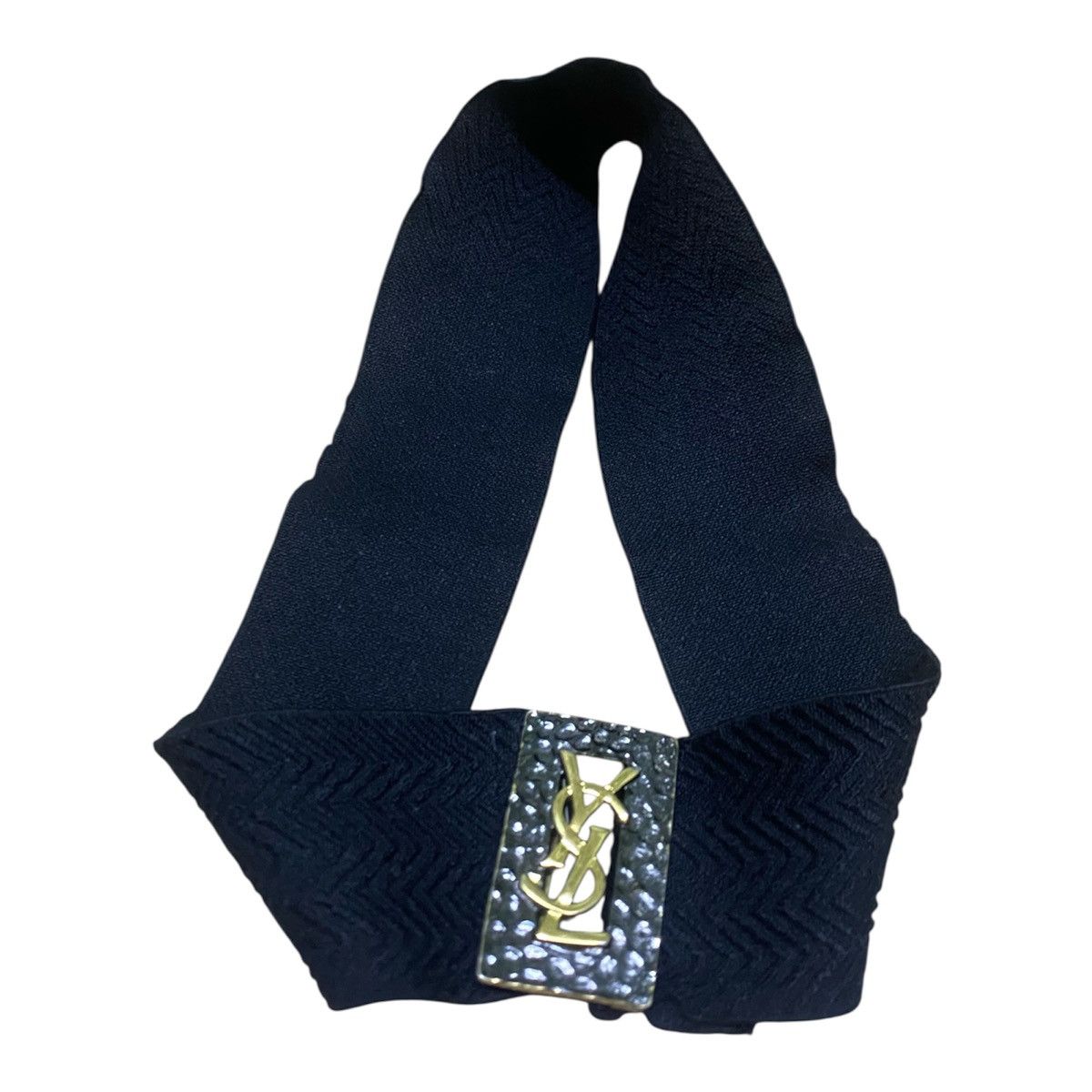 Yves Saint Laurent Vintage Yves Saint Laurent YSL Logo Elastic Waist Belt Size ONE SIZE - 2 Thumbnail