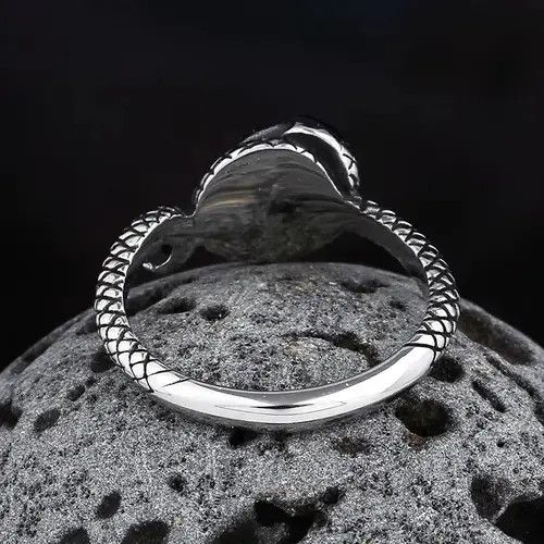 VIBE Snake Ring With Stone Size 7 8 9 10 11 Size ONE SIZE - 4 Thumbnail