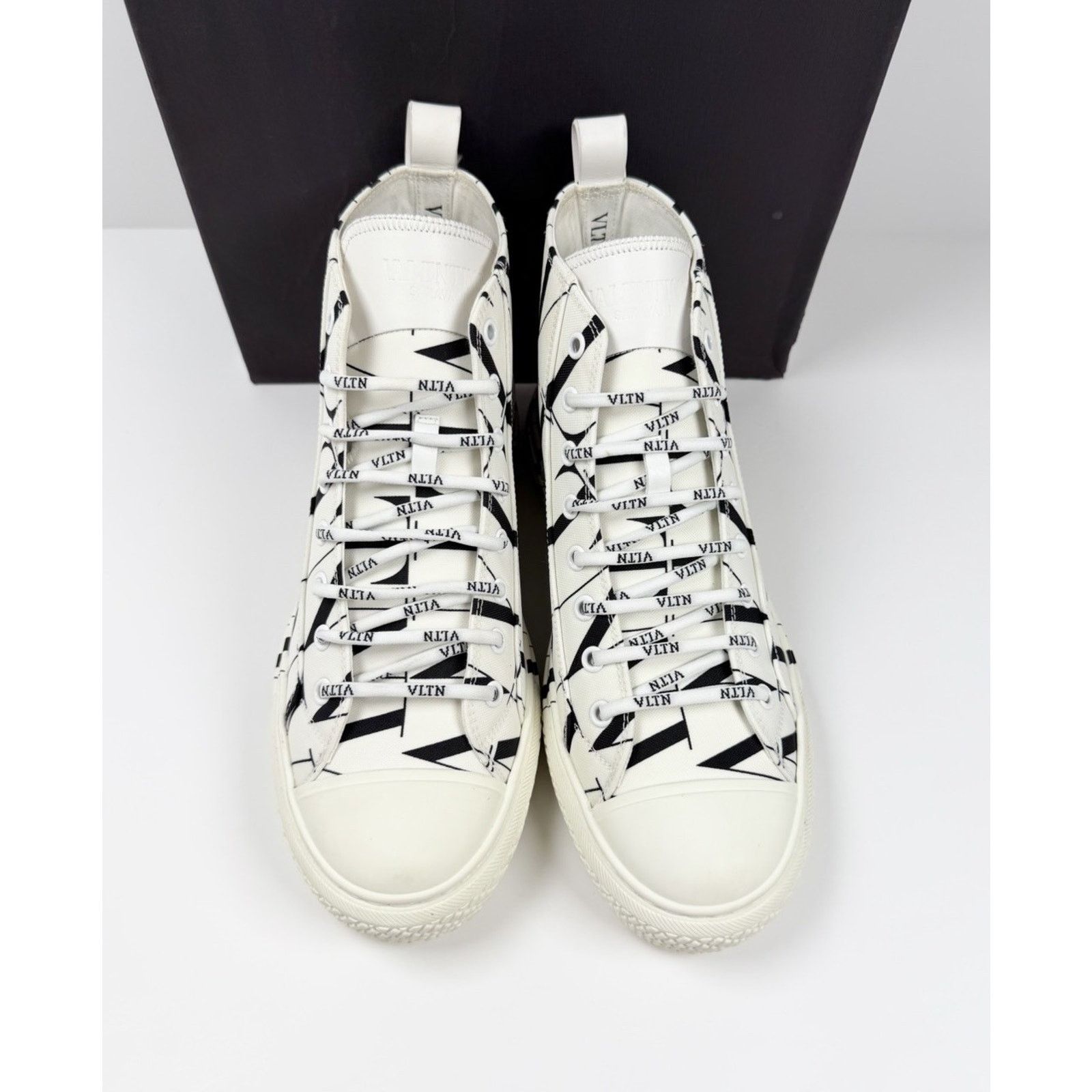 Valentino Size 40EU/7US - Valentino VLTN High Top White Sneakers Size US 7 / EU 40 - 3 Thumbnail