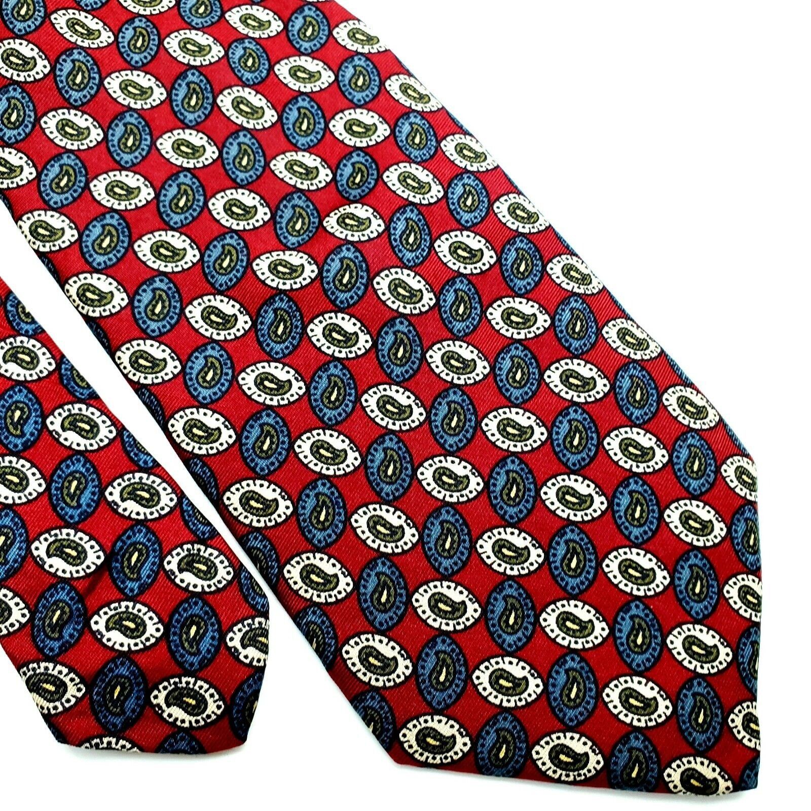 Jos. A. Bank Jos A Bank Silk Tie Red Print Geometric Short USA Size ONE SIZE - 1 Thumbnail