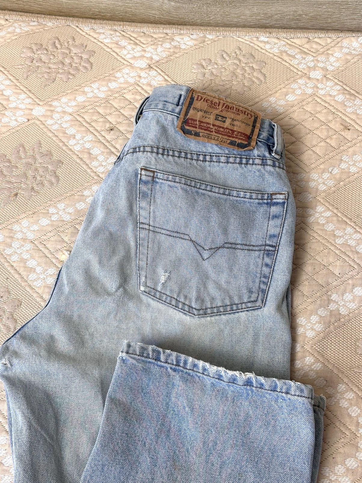 Diesel 🔥 90s Vintage Diesel Distressed Pocket Denim Jeans Y2K Pants Size US 31 - 1 Thumbnail