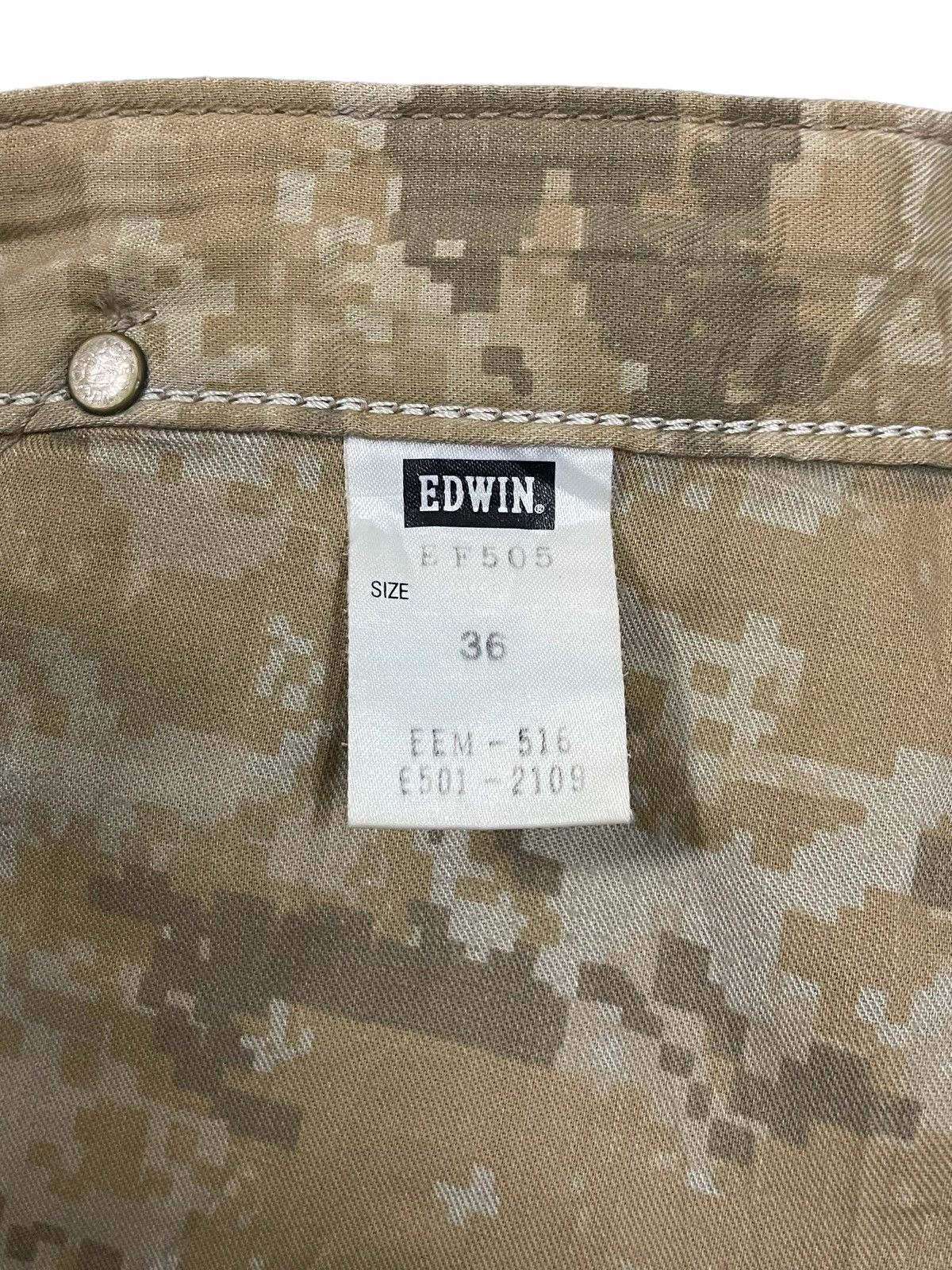 Edwin Vtg Edwin E-Function Mud Wash Camo Lining Ripped Baggy Jeans Size US 36 / EU 52 - 16 Thumbnail