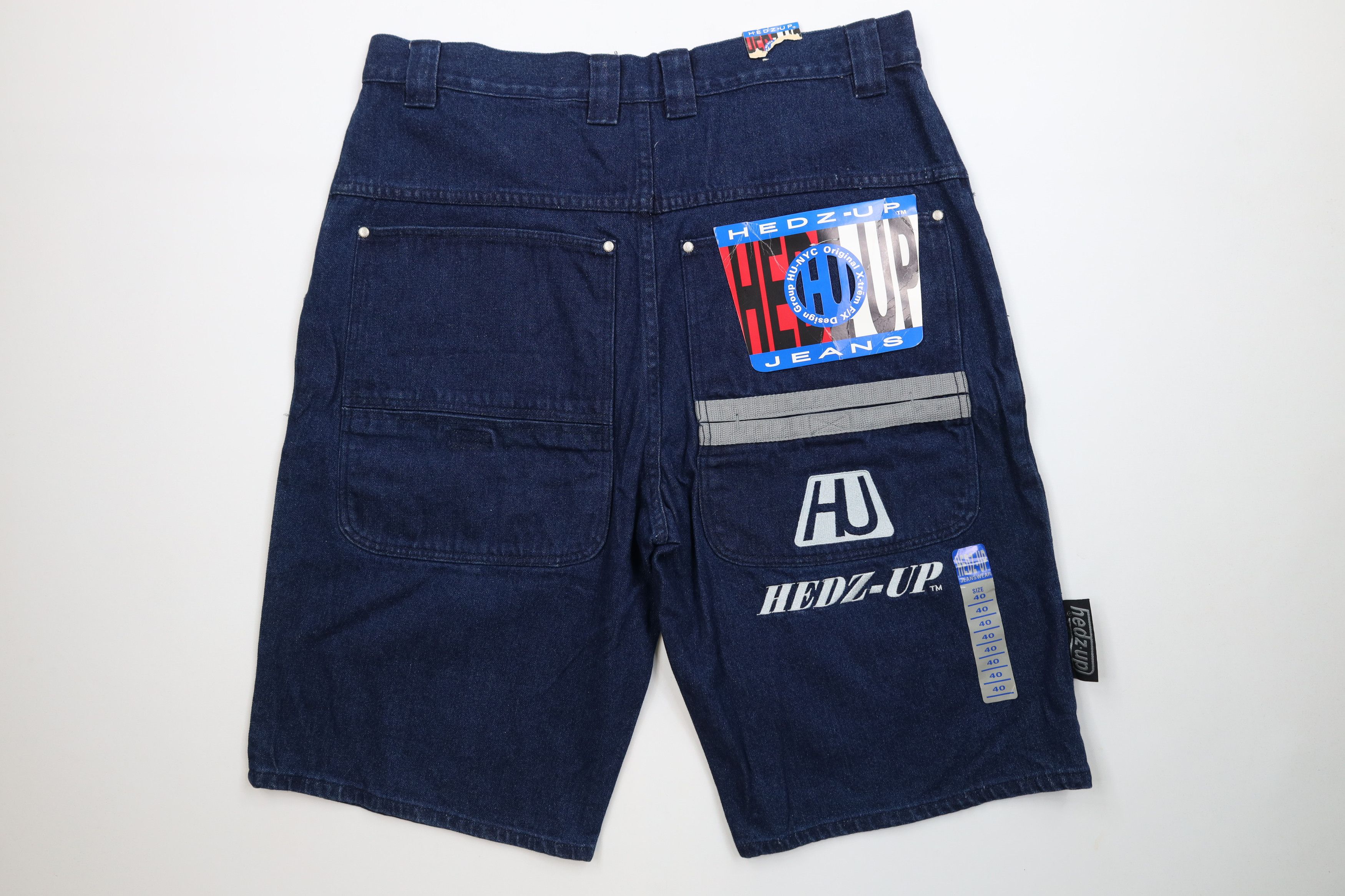 Vintage Deadstock Vintage 90s Streetwear Fit Denim Jean Shorts Blue Size US 40 / EU 56 - 8 Thumbnail
