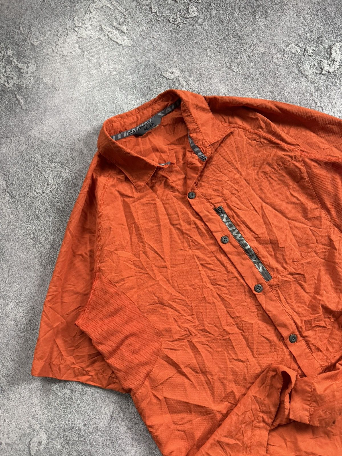 Salomon × Vintage Salomon L button up shirt polo short sleeve tee T-shirt Size US L / EU 52-54 / 3 - 2 Thumbnail