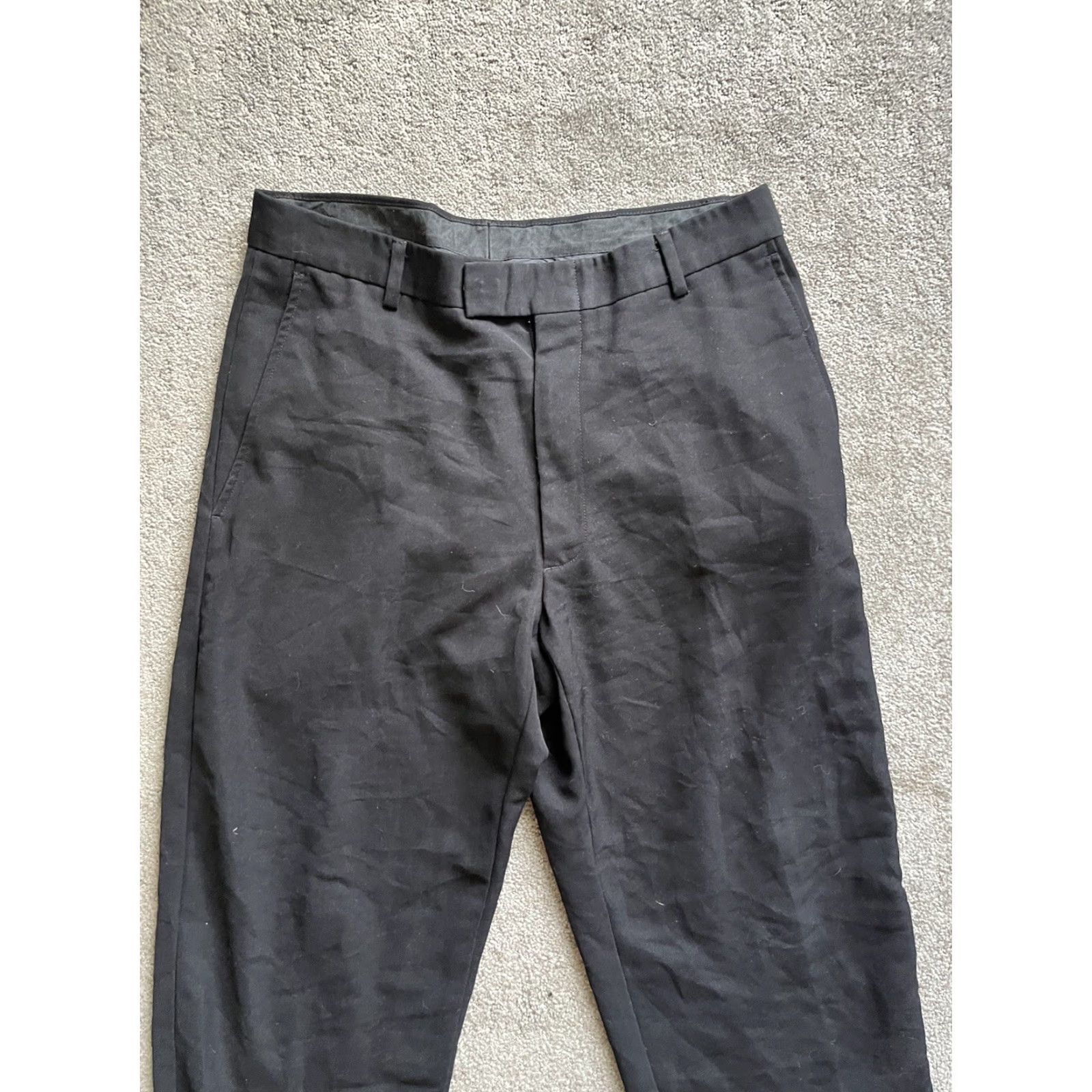 Kenneth Cole Kenneth Cole Reaction Mens Dress Pants 29x28 Black Polyester Flat Front Dress Pants Mens 29 Black Polyester Flat Front Size US 29 - 2 Thumbnail
