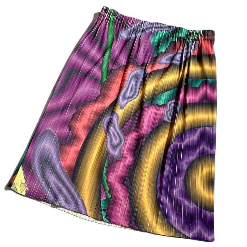Issey Miyake Issey Miyake size:3 Colorful pleated skirt Size 31" - 1 Thumbnail