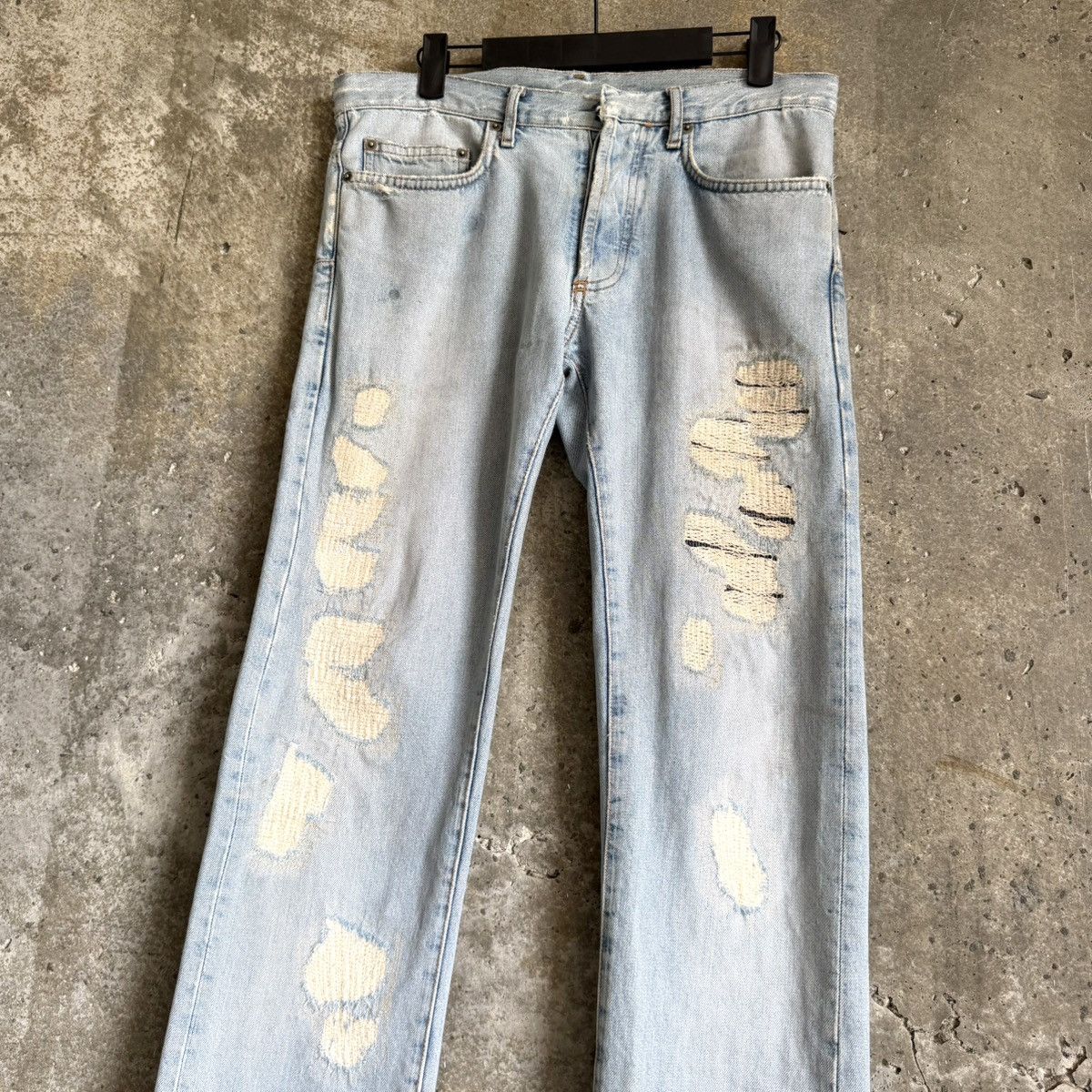 Dior Dior By Hedi Slimane RUNWAY SS06 CRASH Repair Denim Size US 30 / EU 46 - 2 Thumbnail
