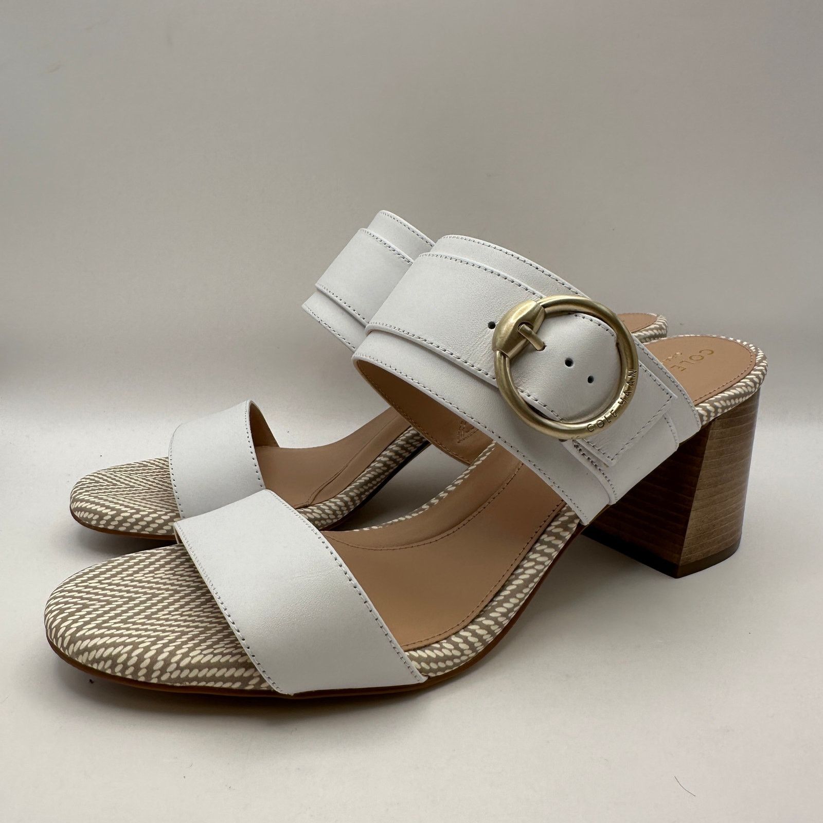 Cole Haan COLE HAAN WOMEN'S 9.5 ALINA CITY MULE SANDALE 65MM OPTIC Size US 9.5 / IT 39.5 - 1 Thumbnail