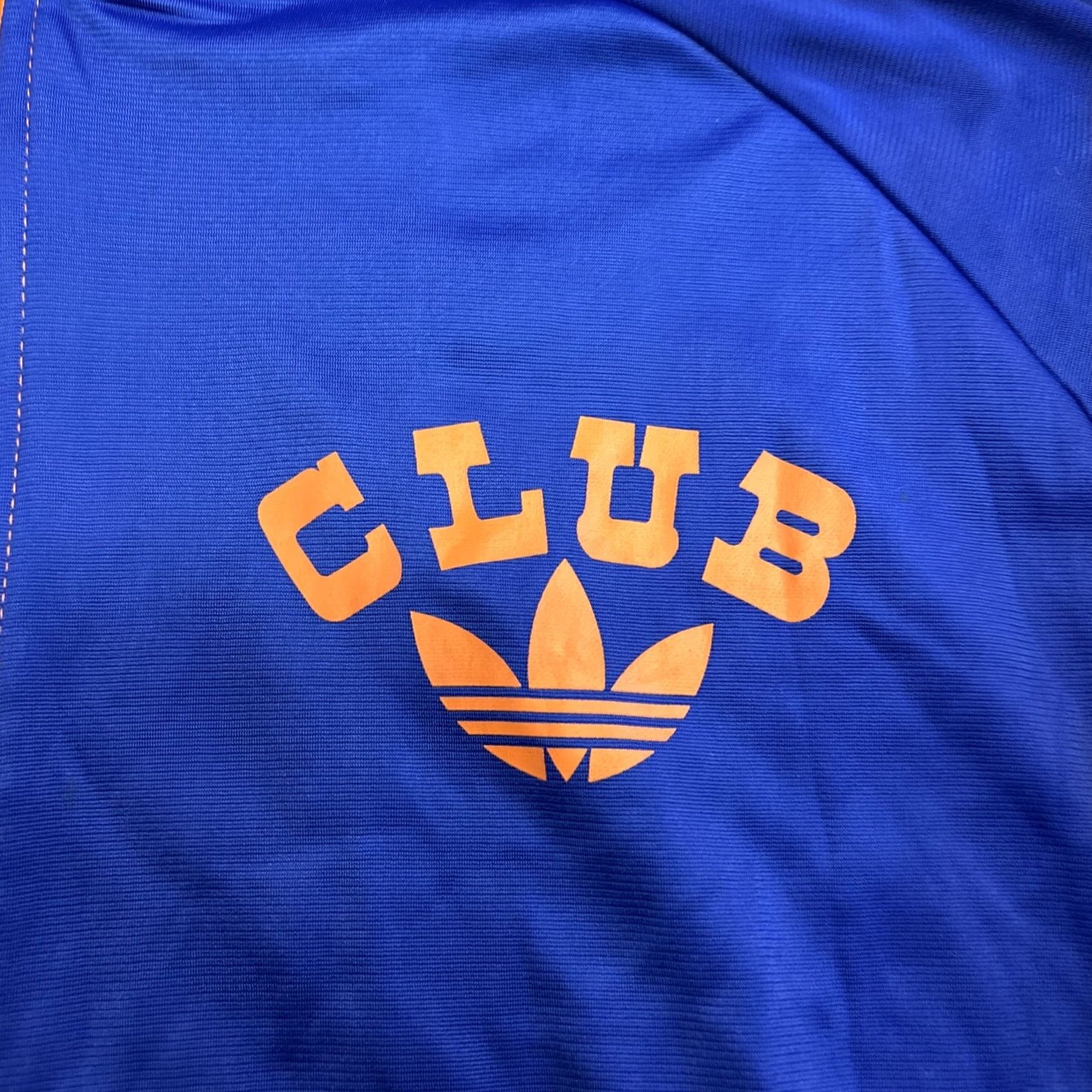 Adidas VINTAGE Adidas Sport Club Trefoil Full Zip Tracksuit Jacket And Pants Mens Large Blue Polyester Striped Size 42R - 7 Thumbnail