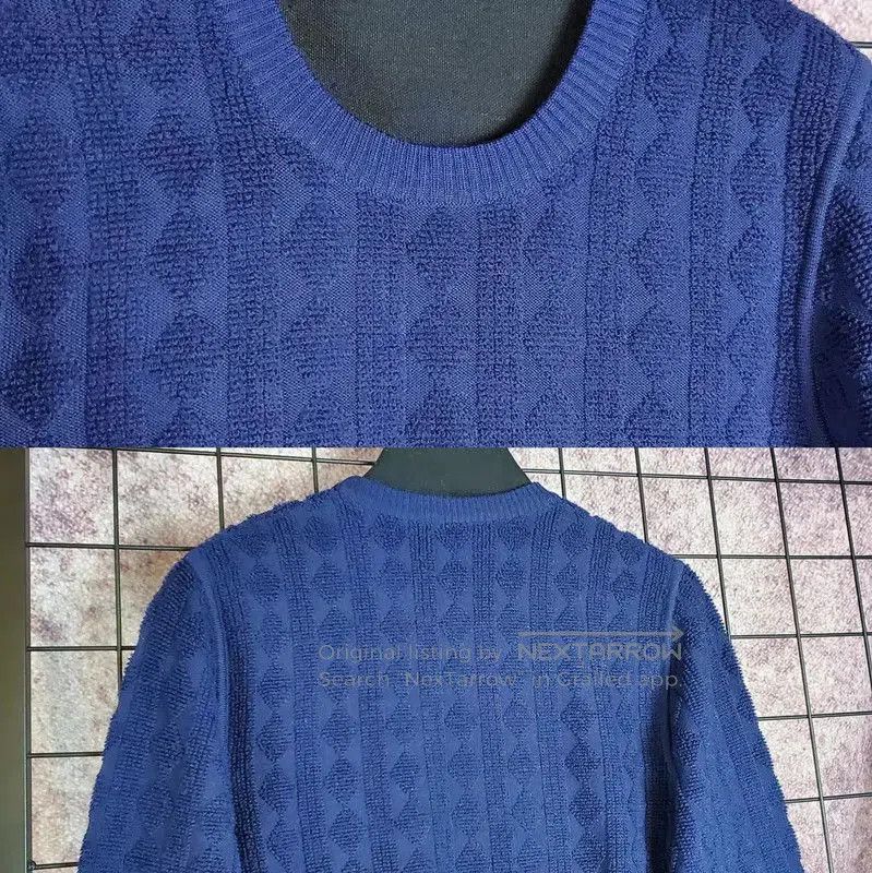 Dior Dior Navy Wool Blend Embroidered Sweater . Size M / US 6-8 / IT 42-44 - 4 Thumbnail