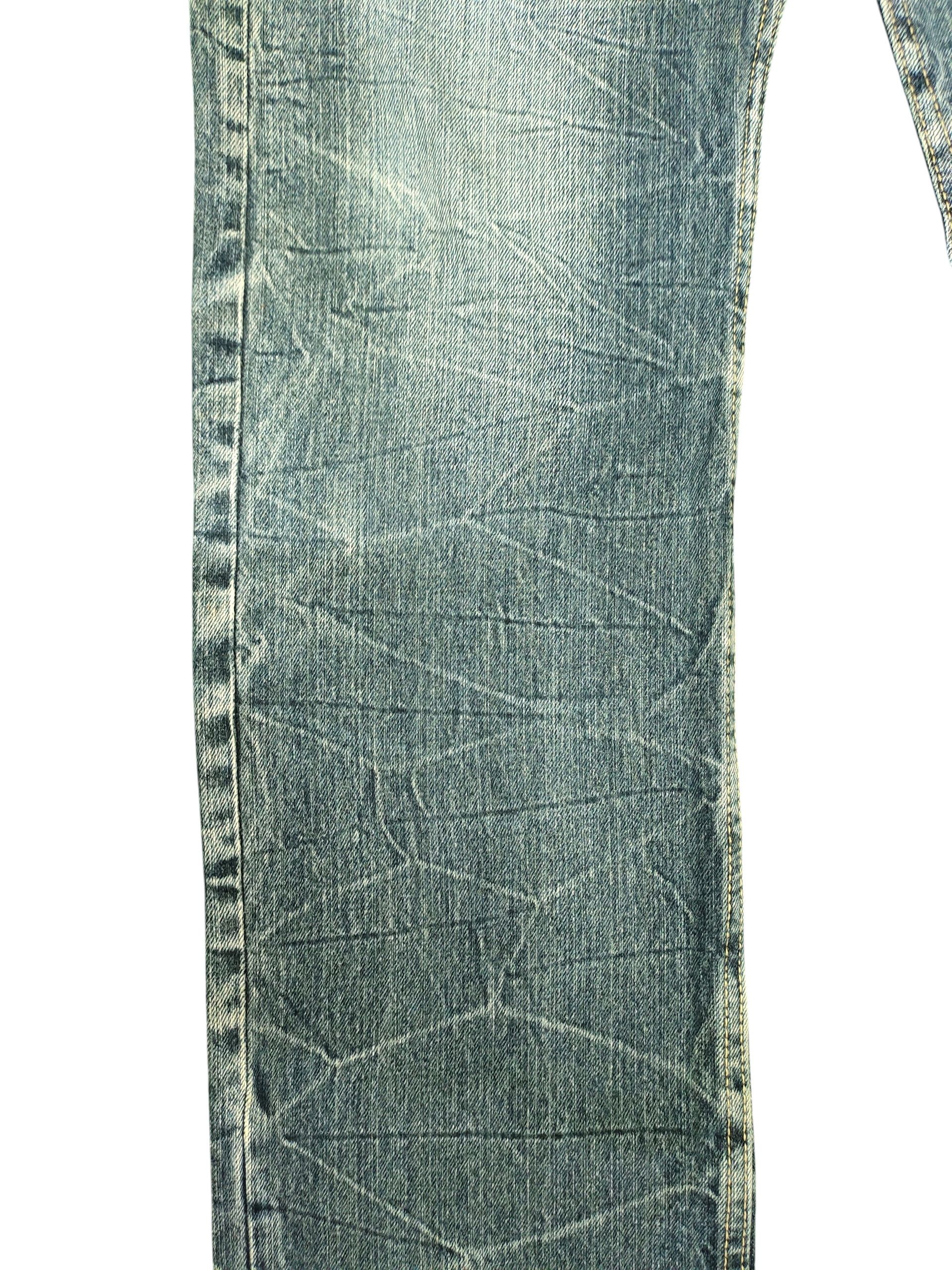 Le Grande Bleu (L.G.B.) Vintage Exit Japan Clawmark Distress Faded Denim Jeans Size US 30 / EU 46 - 4 Thumbnail