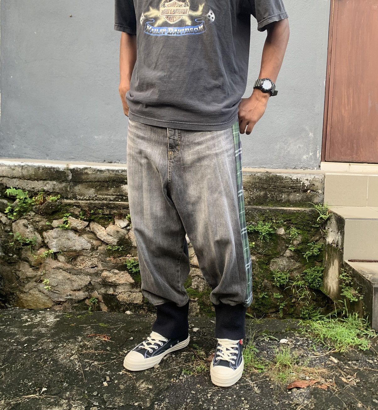 Vintage 👹Vintage Washed Faded Y2k Baggy Jogger Jeans Size US 32 / EU 48 - 10 Thumbnail