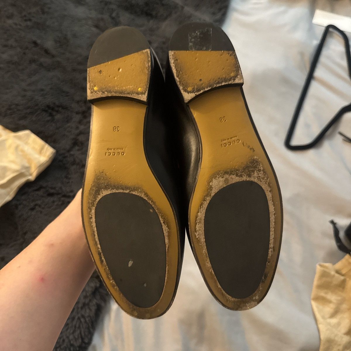 Gucci Gucci Women's Jordaan Horsebit Loafers Size US 5 / IT 35 - 2 Thumbnail