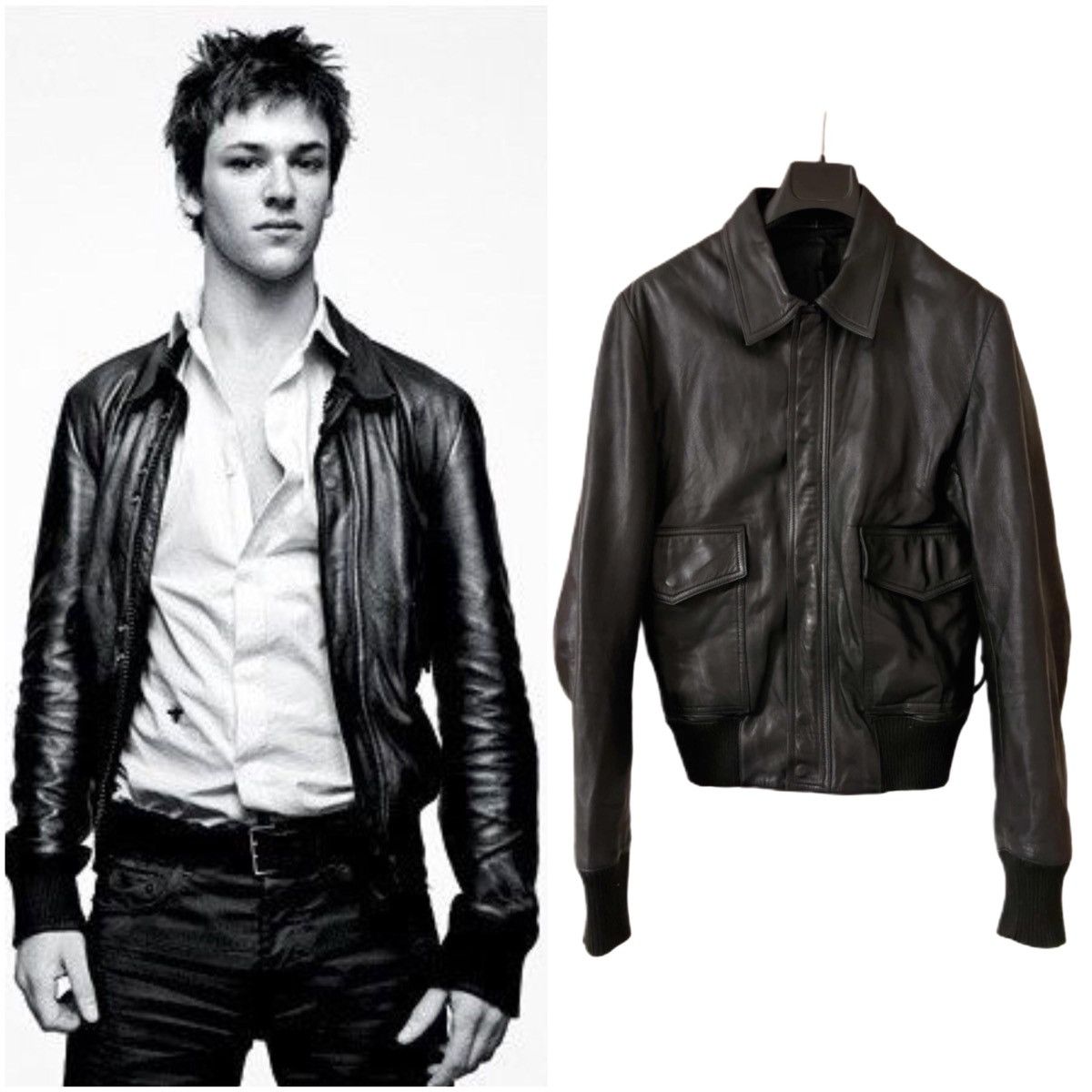 ジャケット・アウター Dior homme lamb leather blouson 46 Boxy Blouson Jacket Black Lambskin | DIOR