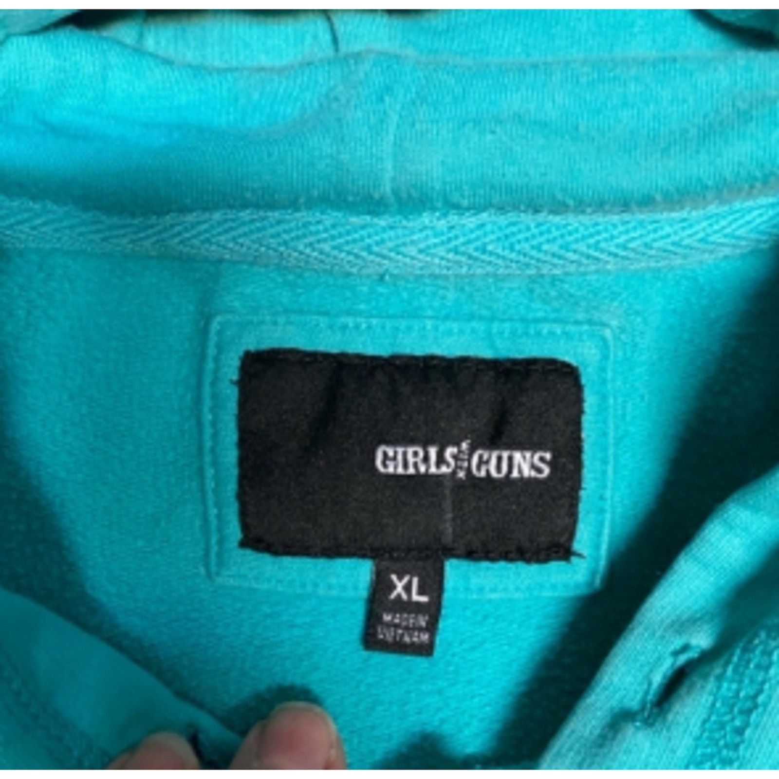 Other Outdoorsy Statement Hoodie Girls With Guns Blue Pullover XL Size XL / US 12-14 / IT 48-50 - 4 Thumbnail