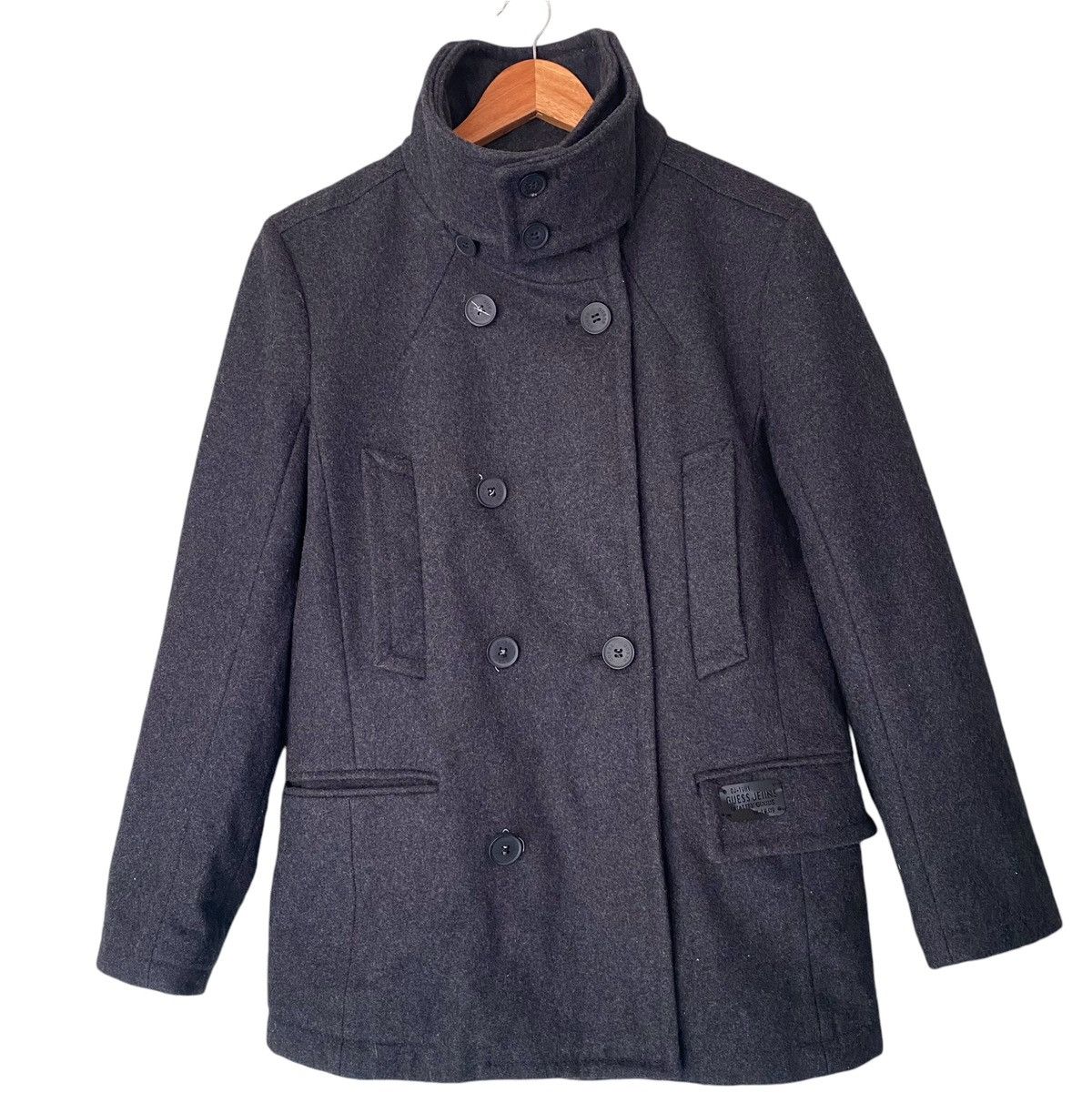 Guess Rare GUESS Wool Double Breast Button Jacket sz L Size US L / EU 52-54 / 3 - 1 Thumbnail