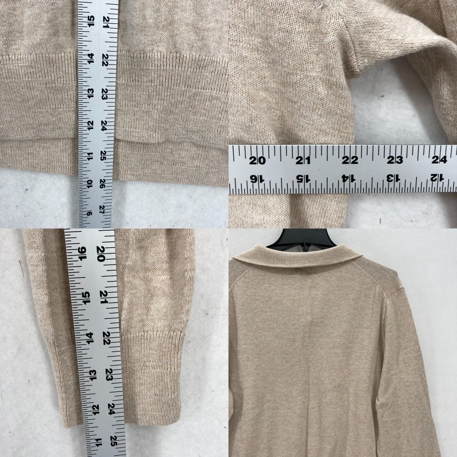 J.Crew J.CREW Raglan Half-Zip Sweater Mens Large Beige Mock Neck Long Sleeve Preppy NWT Size US L / EU 52-54 / 3 - 8 Thumbnail