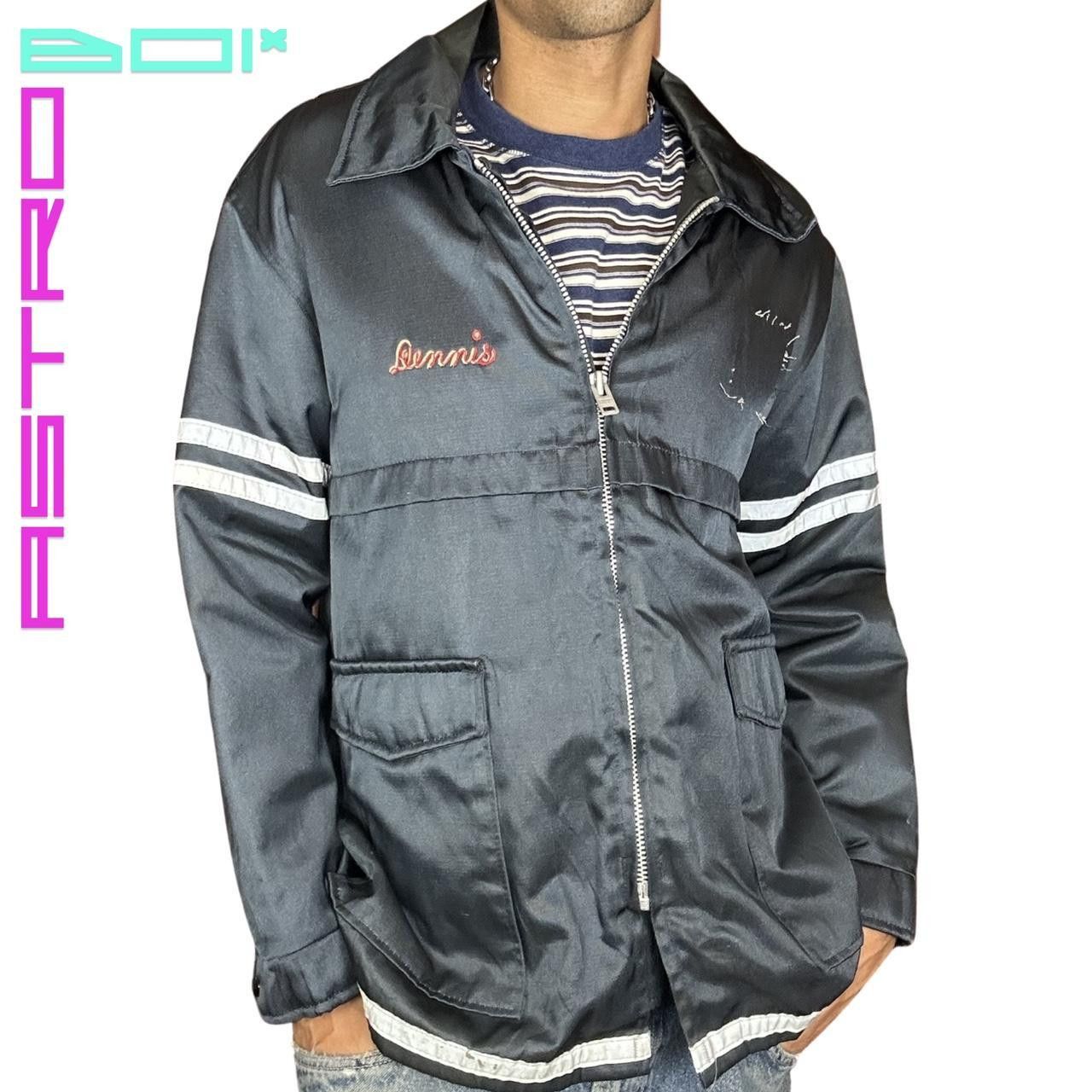 image of Vintage Blue High Vis Utility Jacket_ XL in Navy, Men's