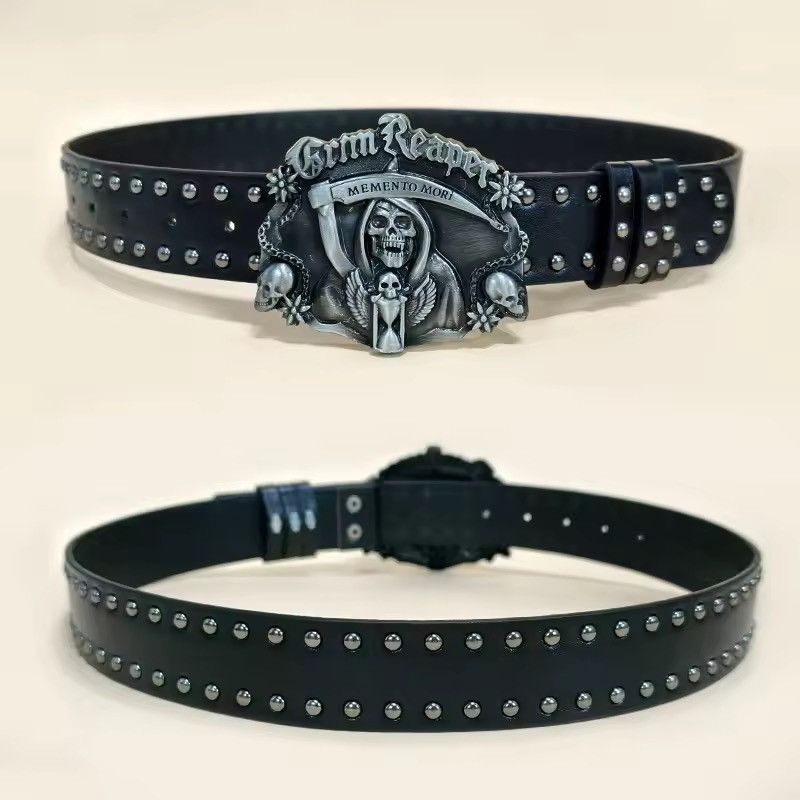 Cowboy Equipment Grim Reaper PU Leather Belt Size ONE SIZE - 1 Thumbnail