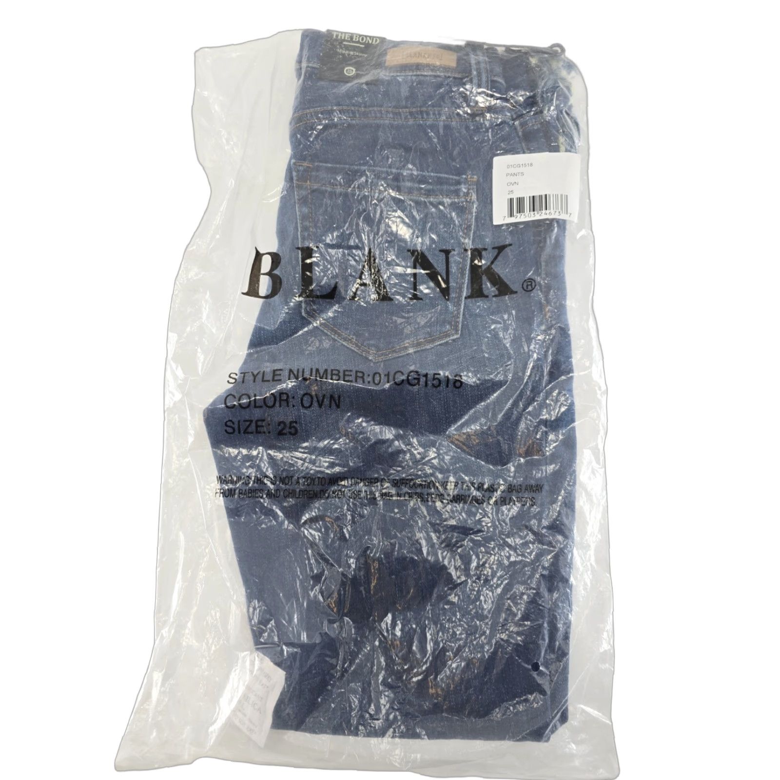 Vintage BLANK NYC The Bond Mid-Rise Skinny Jeans - Size 25, Blue, Denim, Jeans, Women, Regular, 25, Skinny, Fall Winter, NY Bond NYC Size 42" / US 20 - 1 Thumbnail