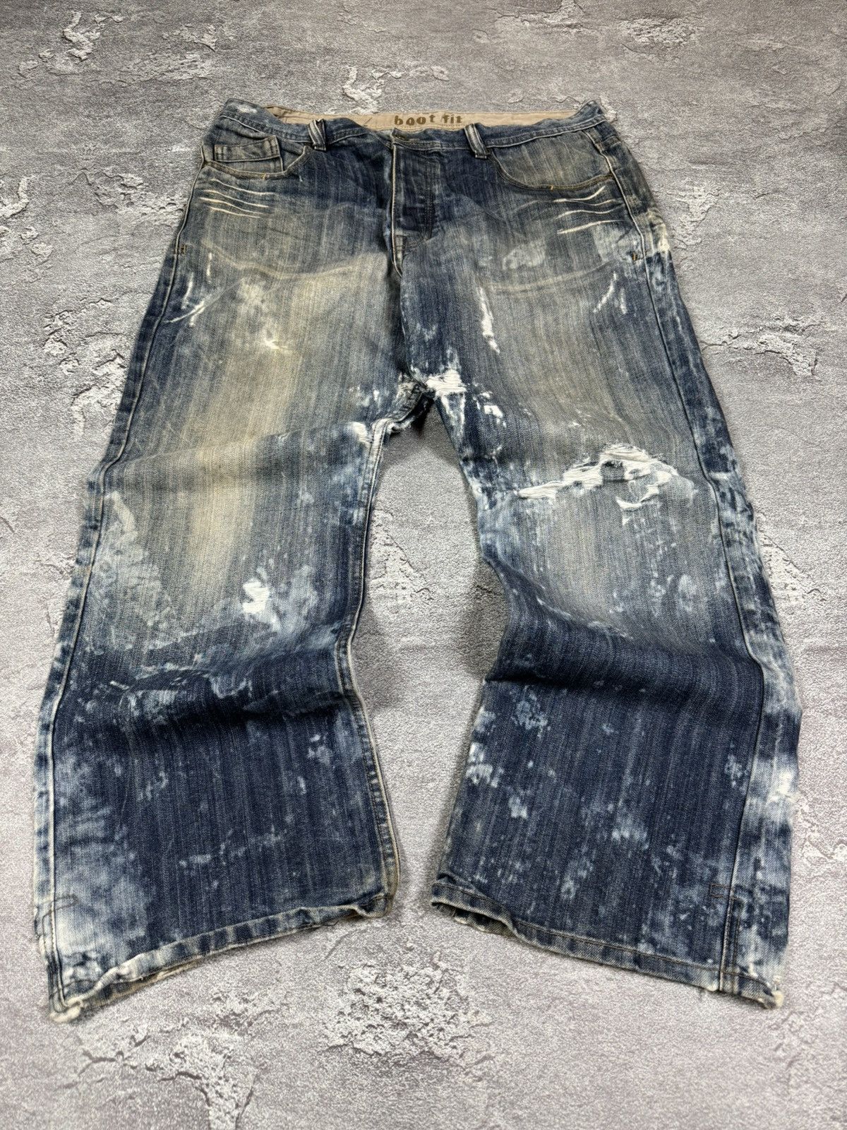 If Six Was Nine IF6WAS9 2000s Y2K Heavenly Bootcut Baggy Washed Jeans SZ 34 Size US 34 / EU 50 - 1 Thumbnail