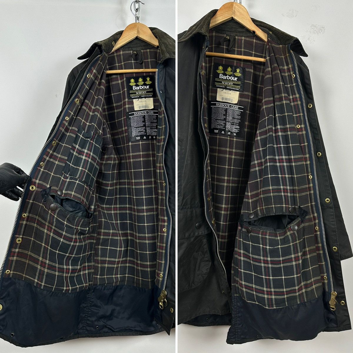 Barbour Vintage Barbour Border Waxed Coat Jacket Made in England Size US S / EU 44-46 / 1 - 21 Thumbnail
