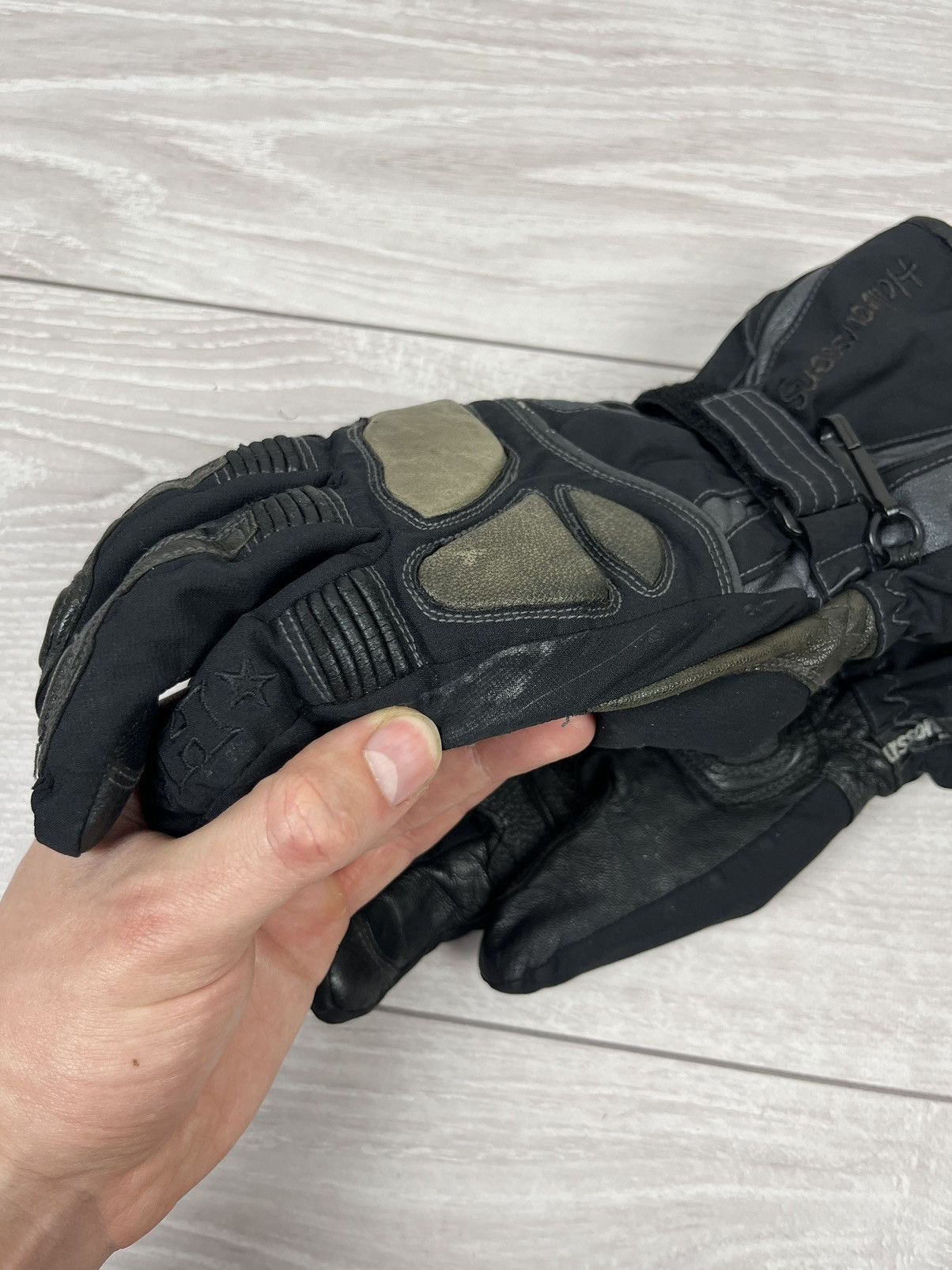 Vintage Halvarssons Leather Cordura Motorcycle Mens Gloves Size ONE SIZE - 11 Thumbnail