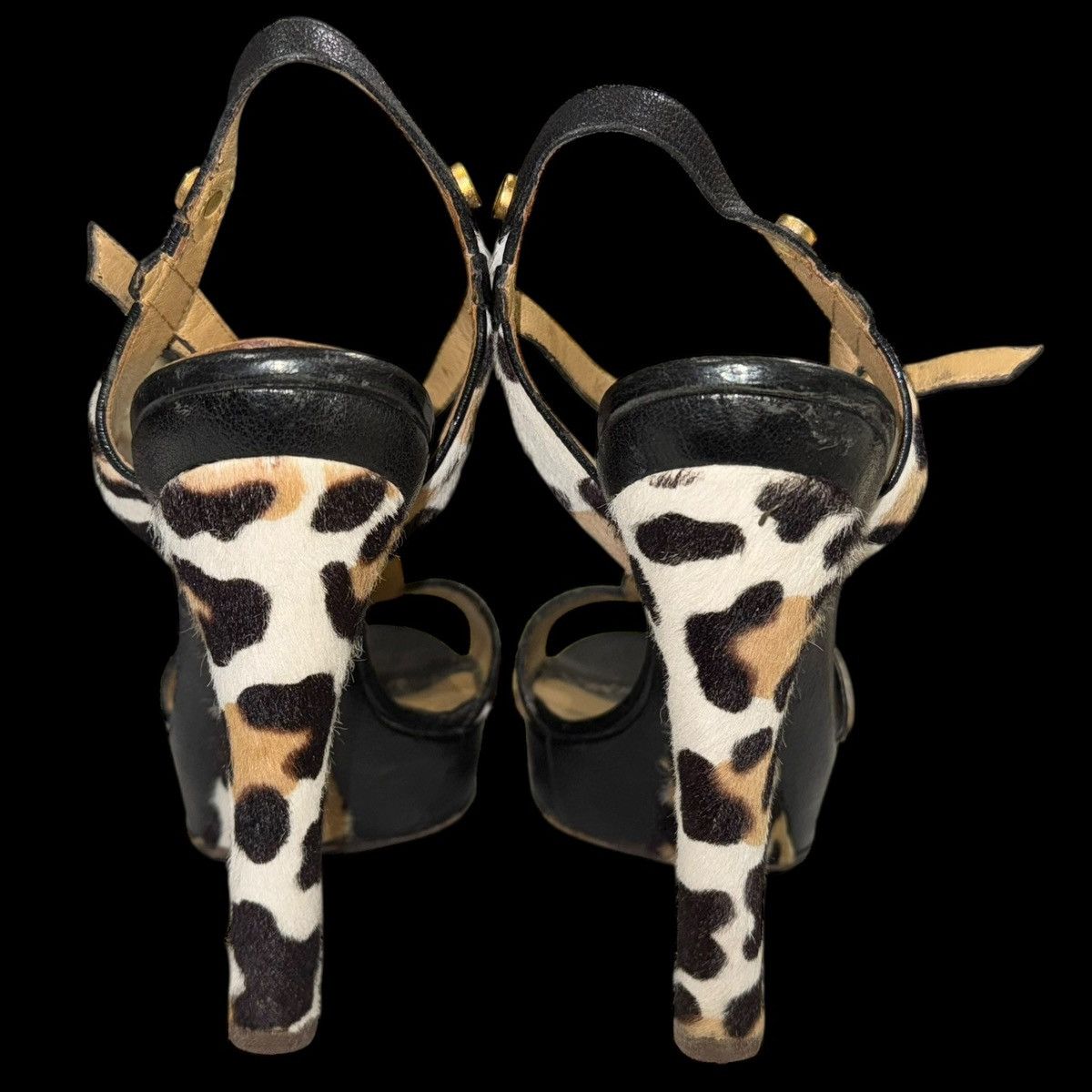 Giovanni Valentino Valentino Garavani Leopard Pony Hair Wedge Sandals Size US 11.5 / IT 41.5 - 6 Thumbnail