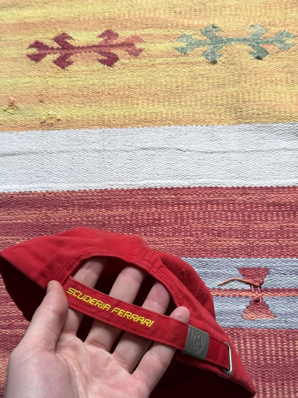Vintage Vintage 90’s Ferrari y2k Formula 1 Red Racing Hat Size ONE SIZE - 6 Thumbnail