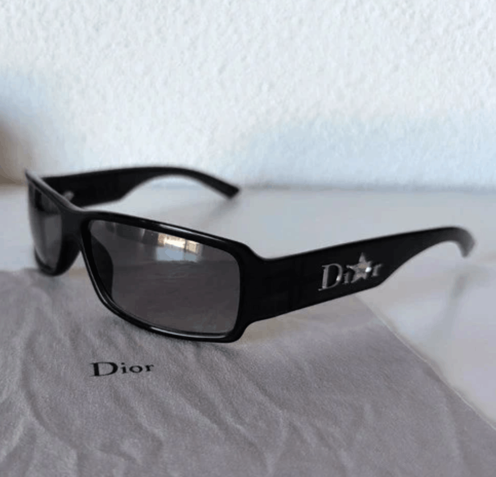 Dior Sunglasses Shiny Pop Mask Shield Sport Bike Vintage