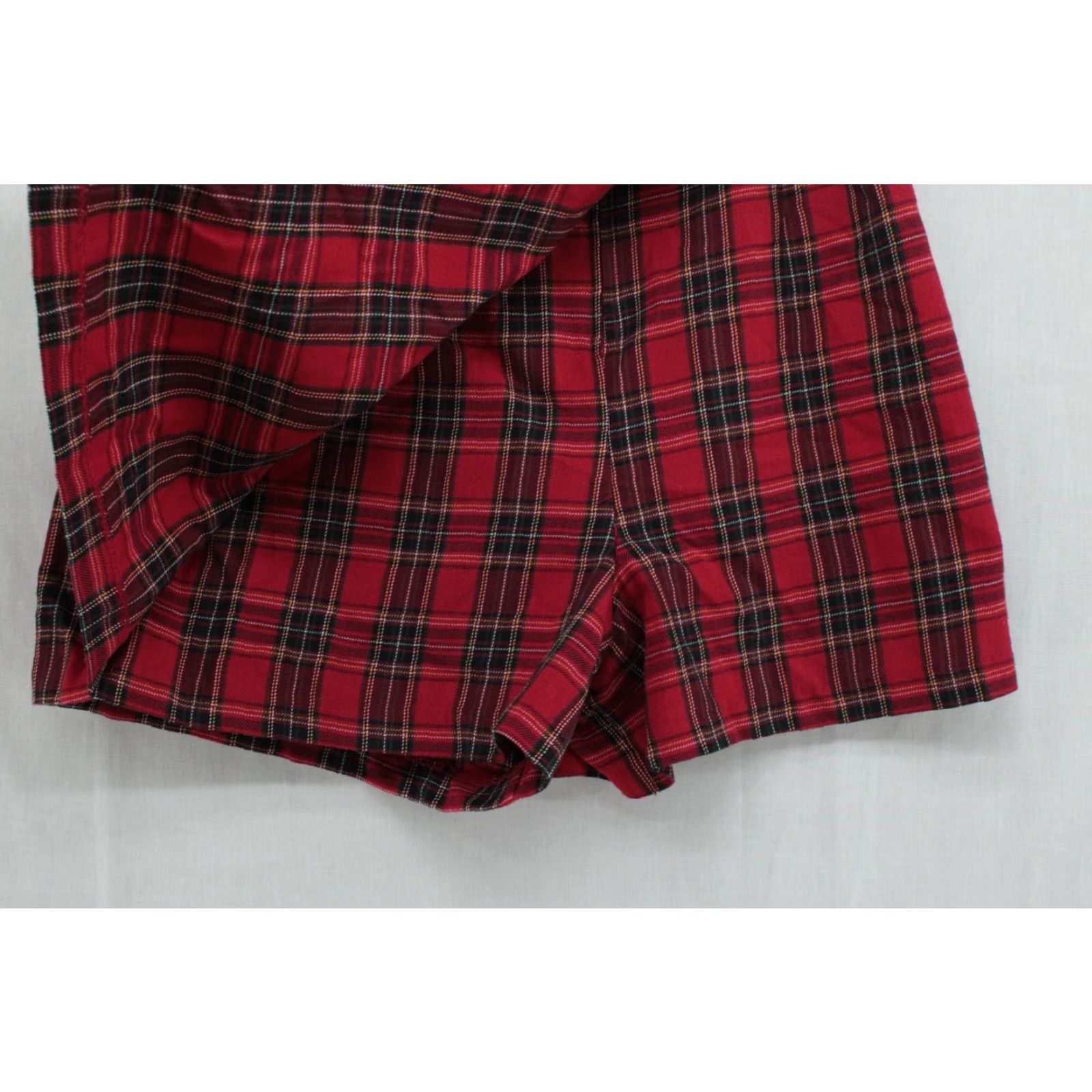 Vintage VINTAGE California Concepts Plaid Mini Skort Women's Size 7 Red Belted Size 28" / US 6 / IT 42 - 2 Thumbnail
