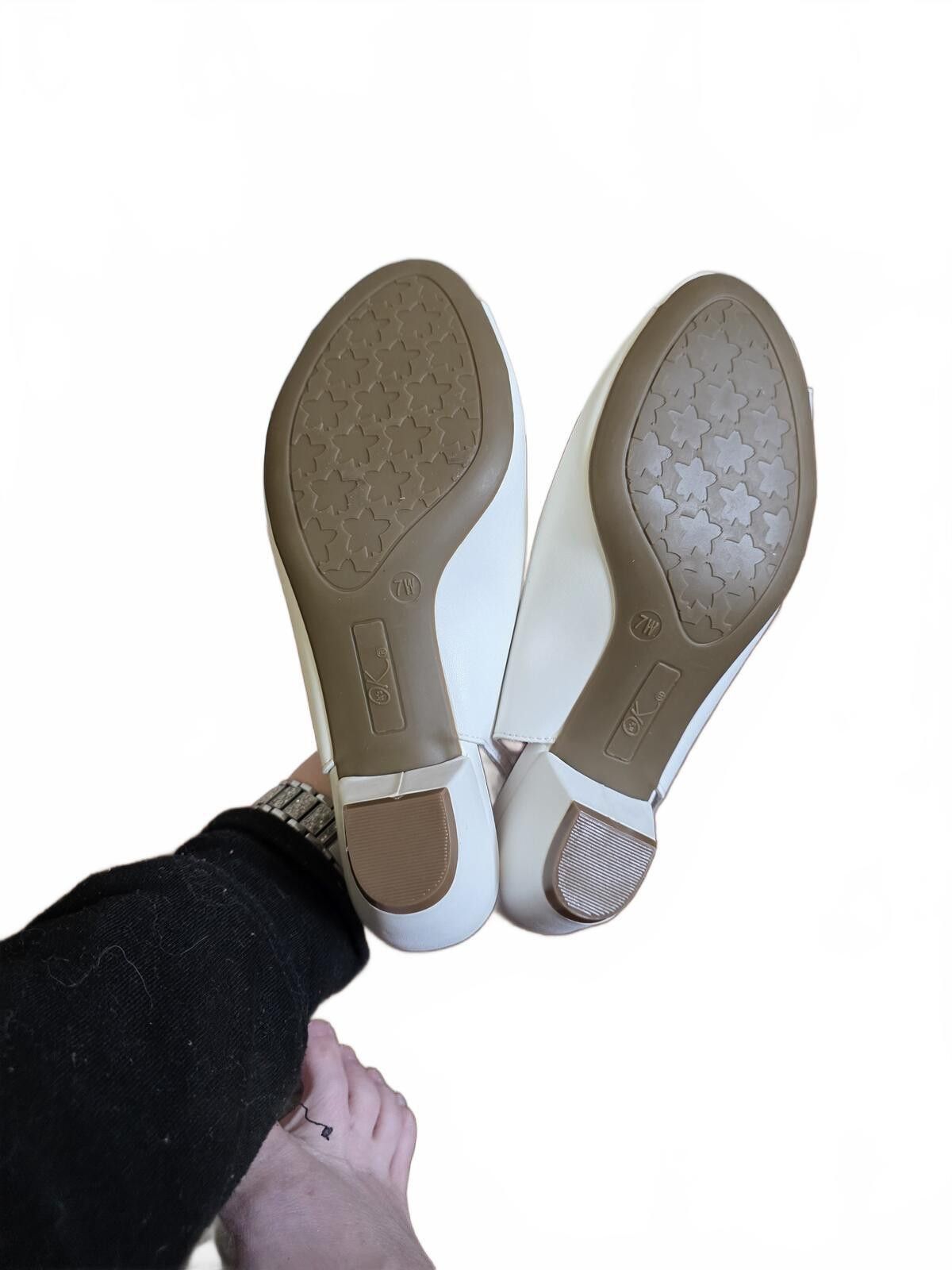 Other It's OK White Peep Toe Slingback Heels Size 7W Comfortable Size US 7 / IT 37 - 8 Thumbnail