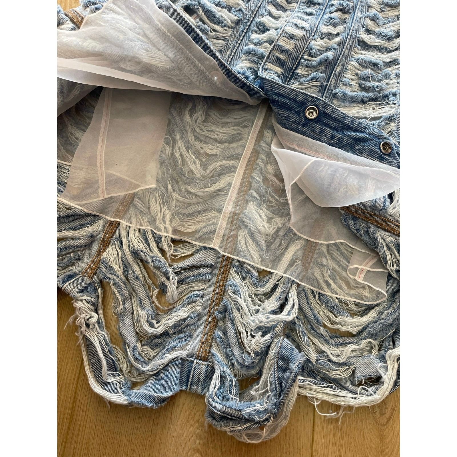 Diesel Diesel De-Ghil-FSC Denim MIdi Skirt, NWT Size: 25 Size 25" / US 0 / IT 36 - 4 Thumbnail