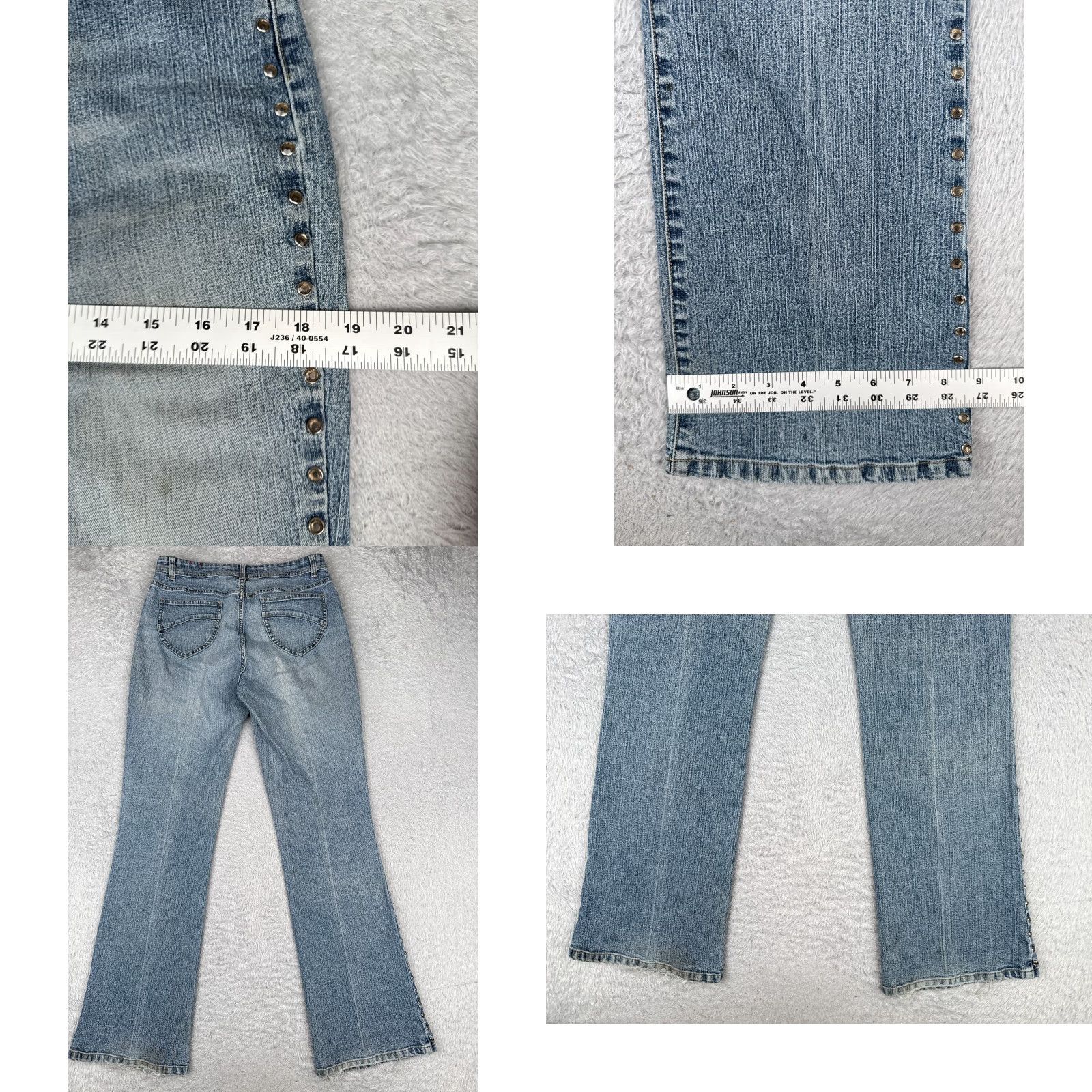 Vintage Kikit Jeans Womens 8 Blue Denim Bootcut Mid Rise Cotton Blend 28x31 Jeans Bootcut Womens 8 Blue Denim Distressed Stretch Size 30" / US 8 / IT 44 - 9 Thumbnail