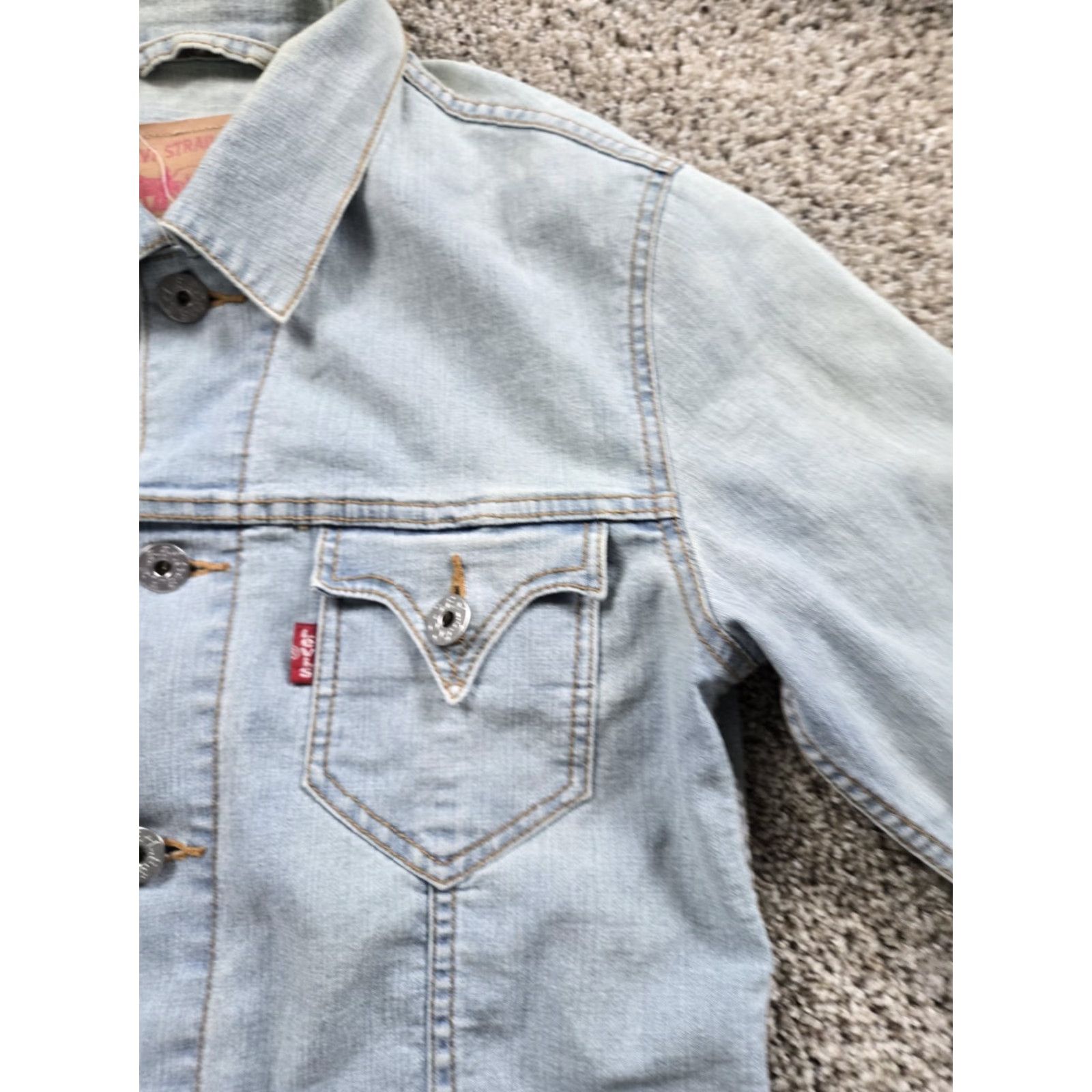 Levi's VINTAGE Levi’s Jacket Denim Blue Light Wash Medium Womens Regular Short Jacket Size M / US 6-8 / IT 42-44 - 6 Thumbnail