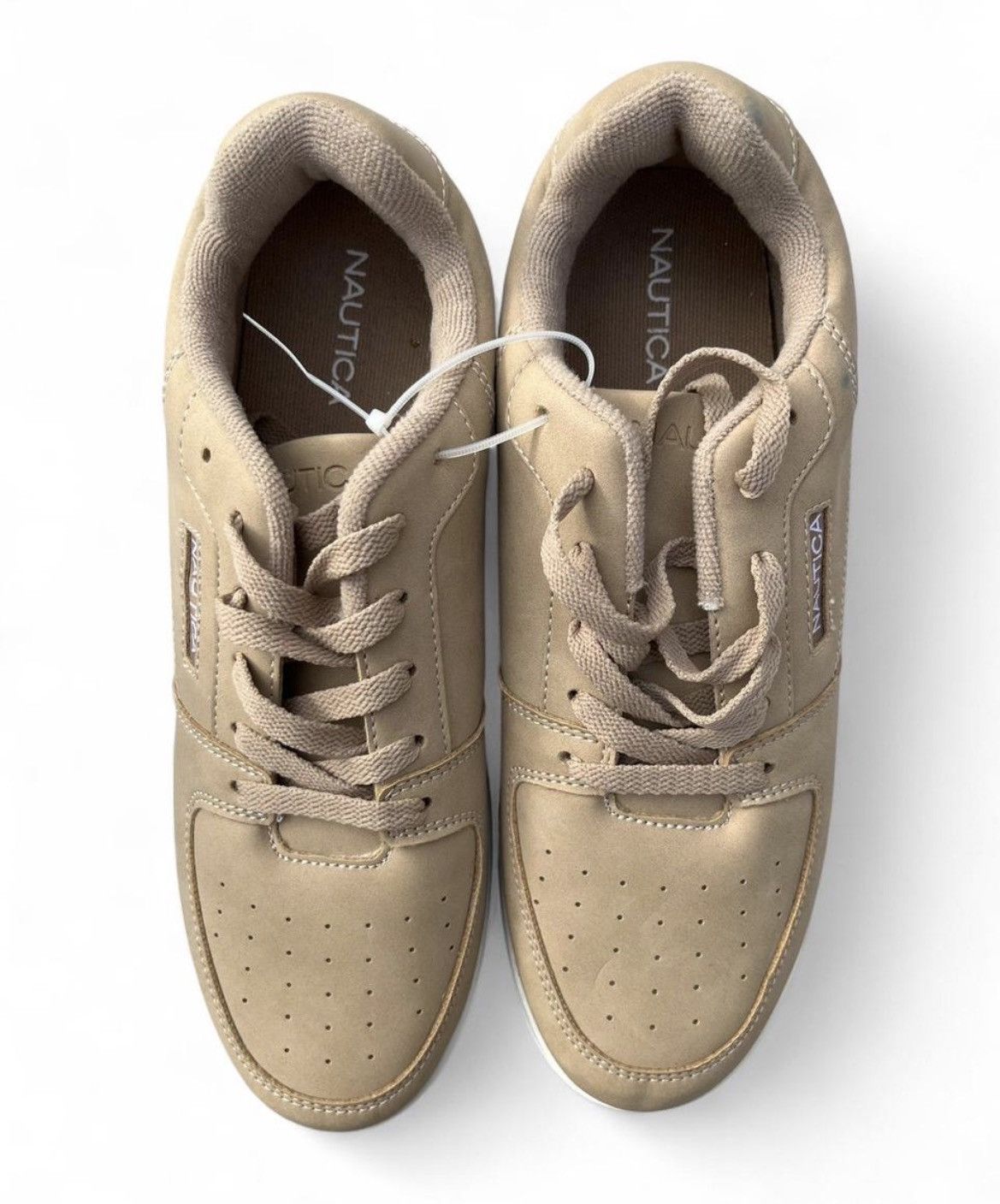 Nautica Y2K Deadstock Nautica Beige Tan Low-Top Sneakers Gum Sole Size US 7 / EU 40 - 6 Thumbnail
