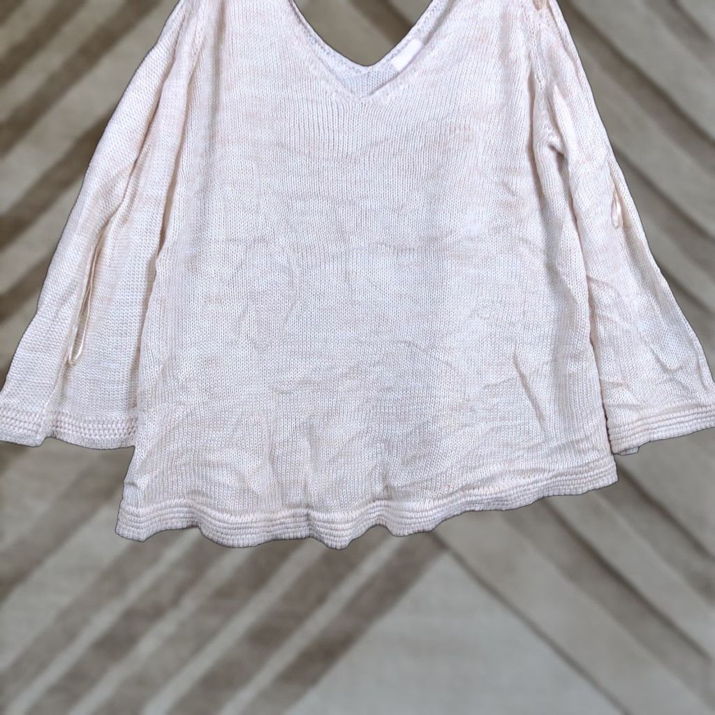 Vintage Lauren Conrad Womens Sweater Tan Knit Cold Shoulder Long Sleeve Tunic XL Size XL / US 12-14 / IT 48-50 - 1 Thumbnail