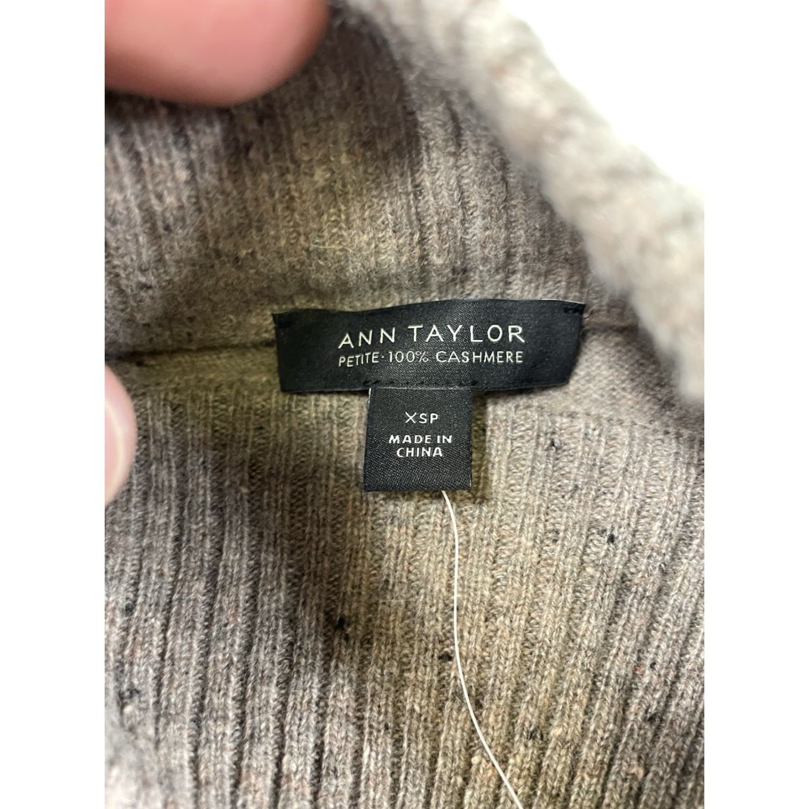 Ann Taylor NWT Ann Taylor 100% Cashmere Flecked Sweater Dress XS Petite Knit Cowlneck Size XS / US 0-2 / IT 36-38 - 7 Thumbnail